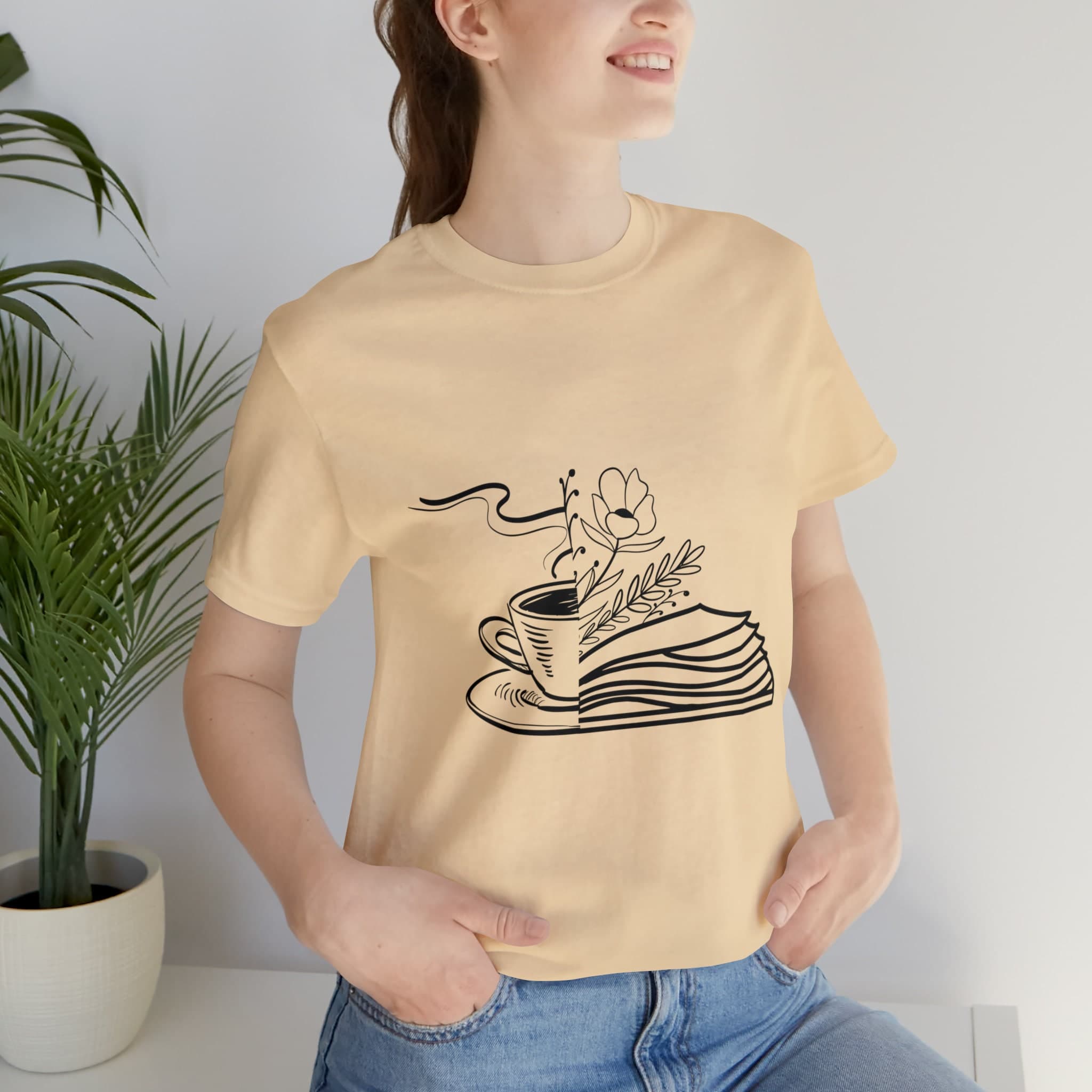Coffee and Books Shirt, Book Lover Tee, Teacher Gift - image 5