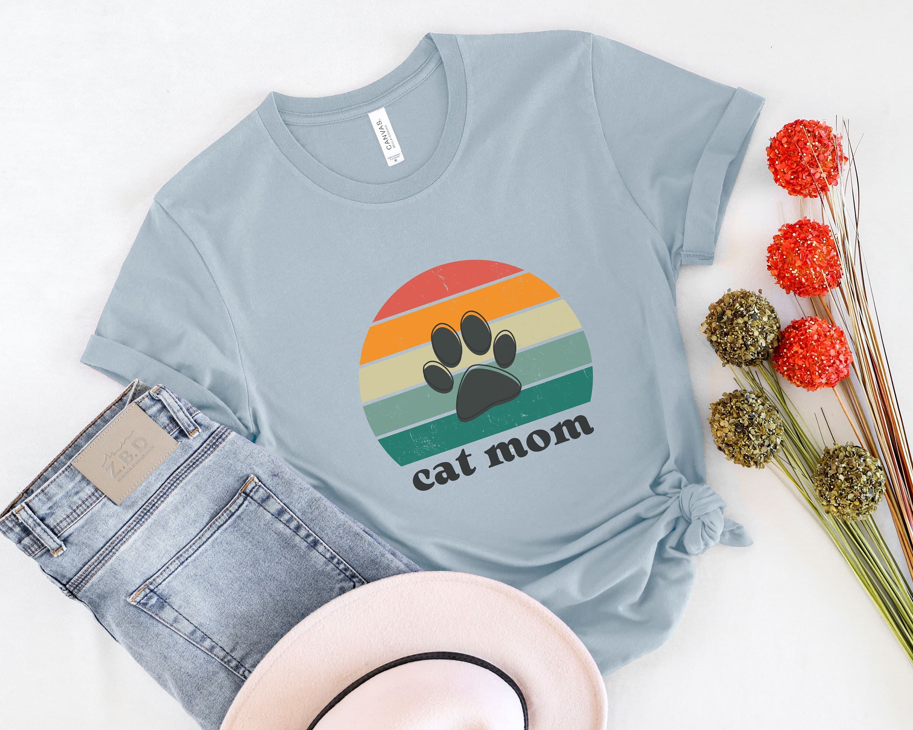 Retro Cat Mom Shirt - Vintage Style Tee for Pet Lovers - image 3