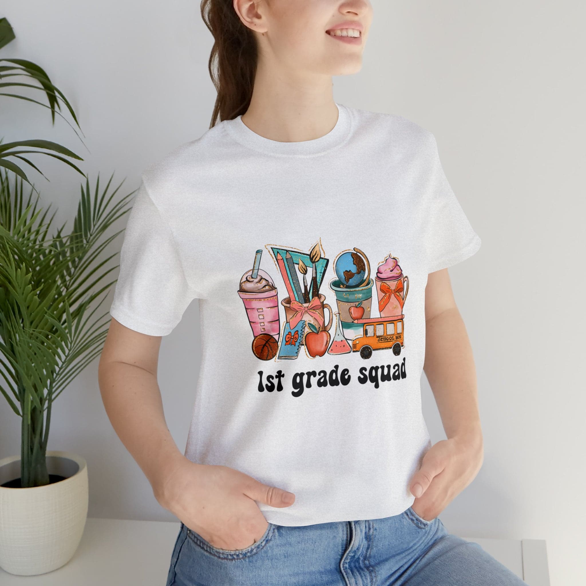 Retro 1st Grade Teacher Squad Shirt, Back To School Tee - image 2