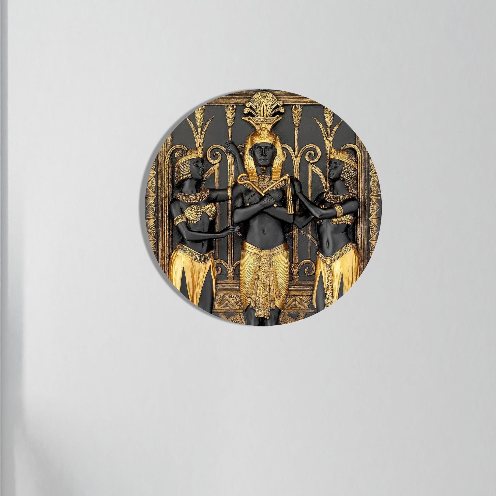 Egyptian Canvas Art: Gold Glass Printing, Modern Wall Hanging - image 4