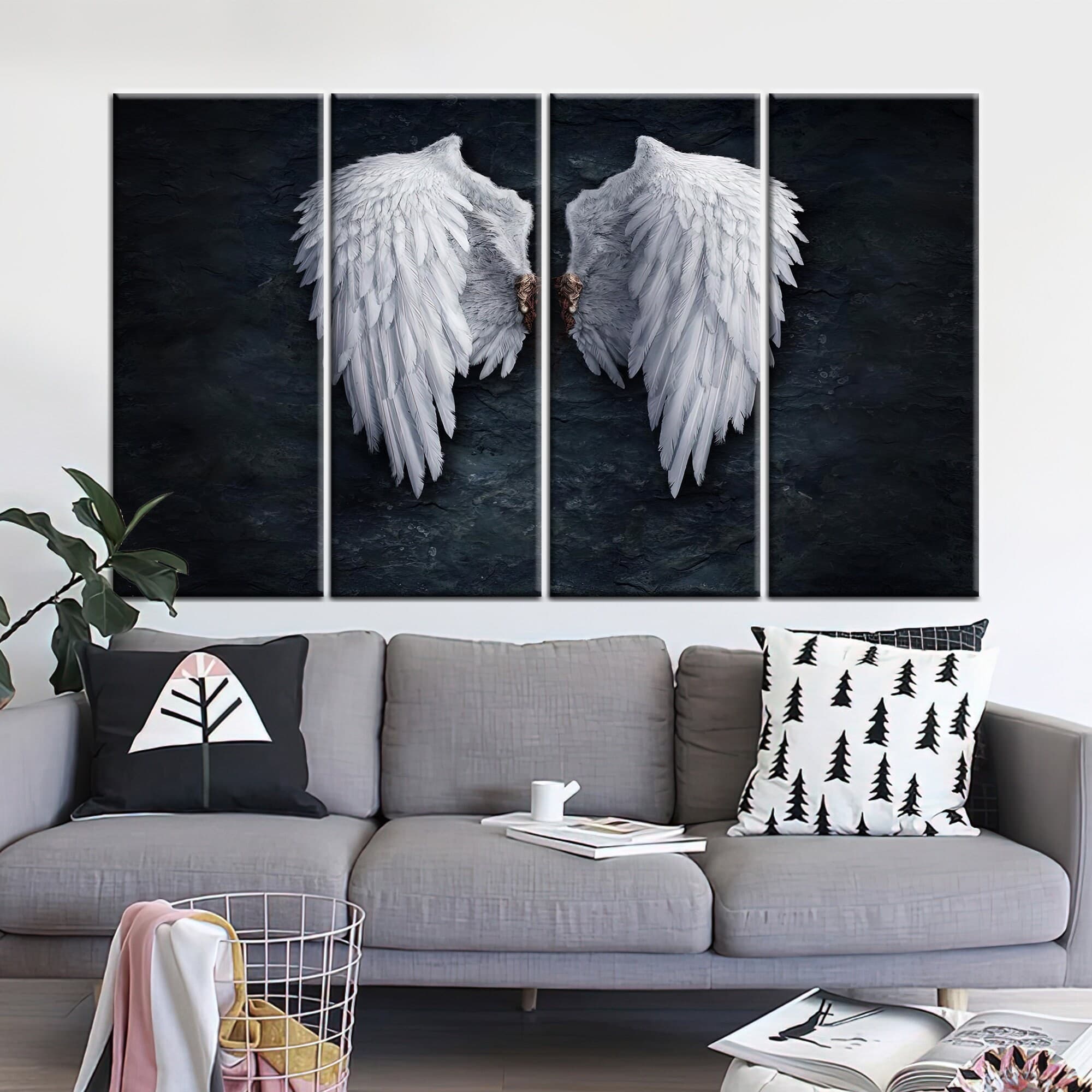 Banksy Angel Wings Canvas Art: Graffiti Street Art Style - image 4