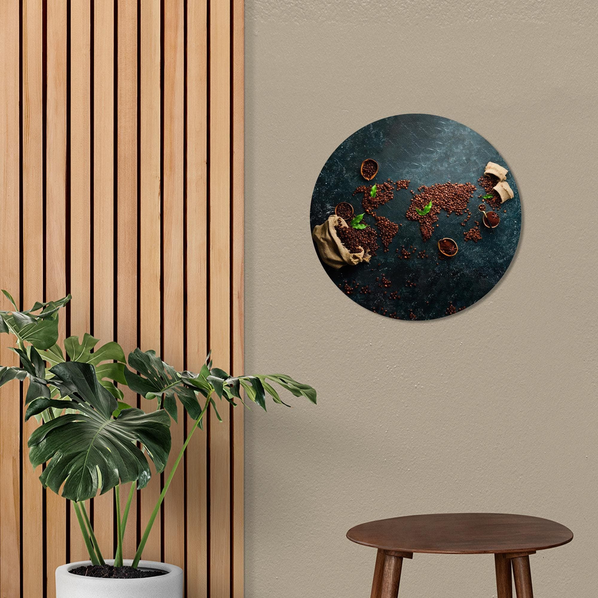 Coffee Bean World Map Canvas Art: Modern Kitchen Decor - image 5