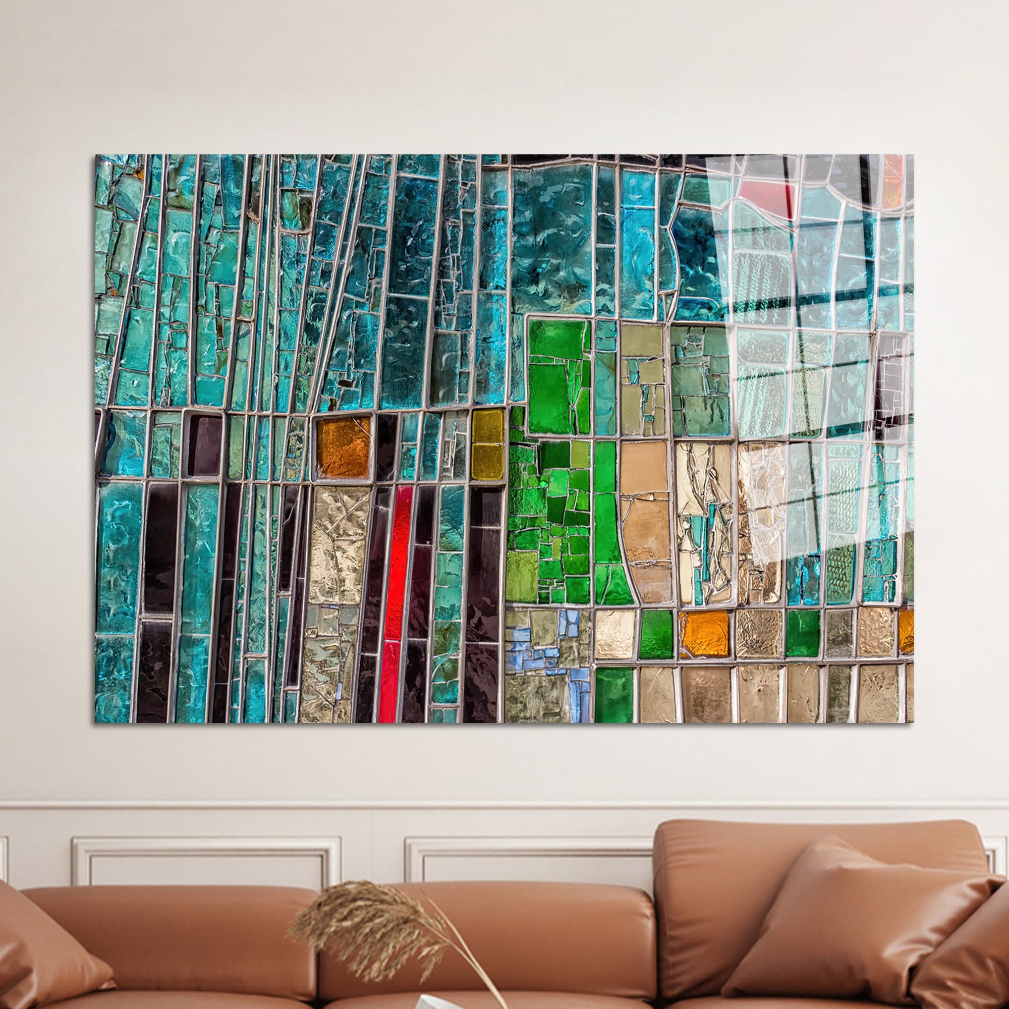 Stained Glass Print: Colorful Tempered Glass Wall Art - image 5