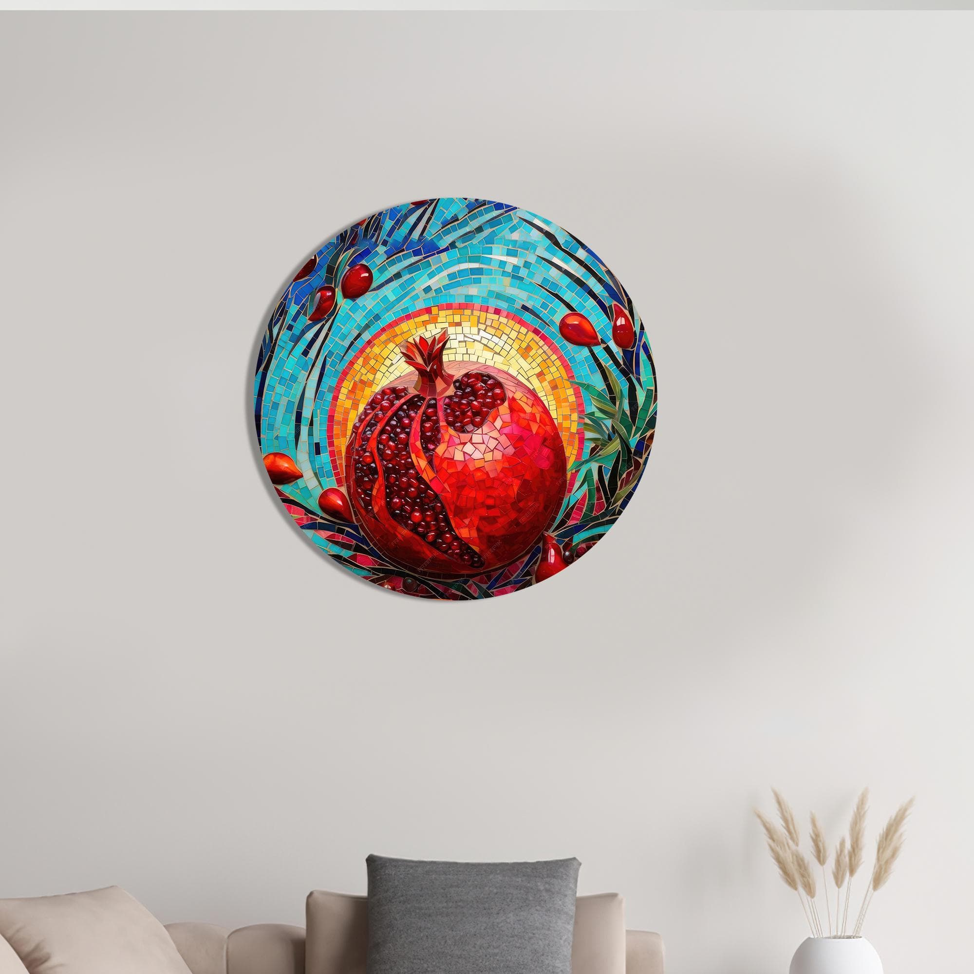 Pomegranate Glass Art Print: Modern Kitchen Wall Decor - image 5