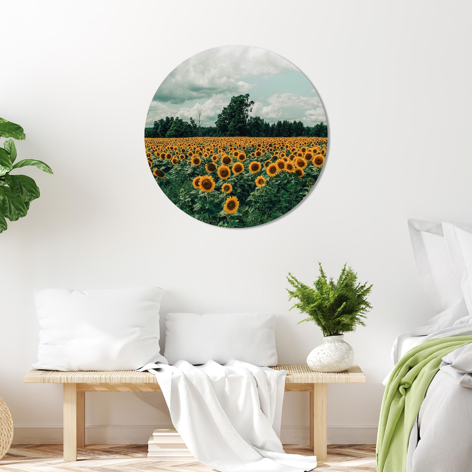 Sunflower Field Canvas Print: Modern Landscape Wall Decor - image 5