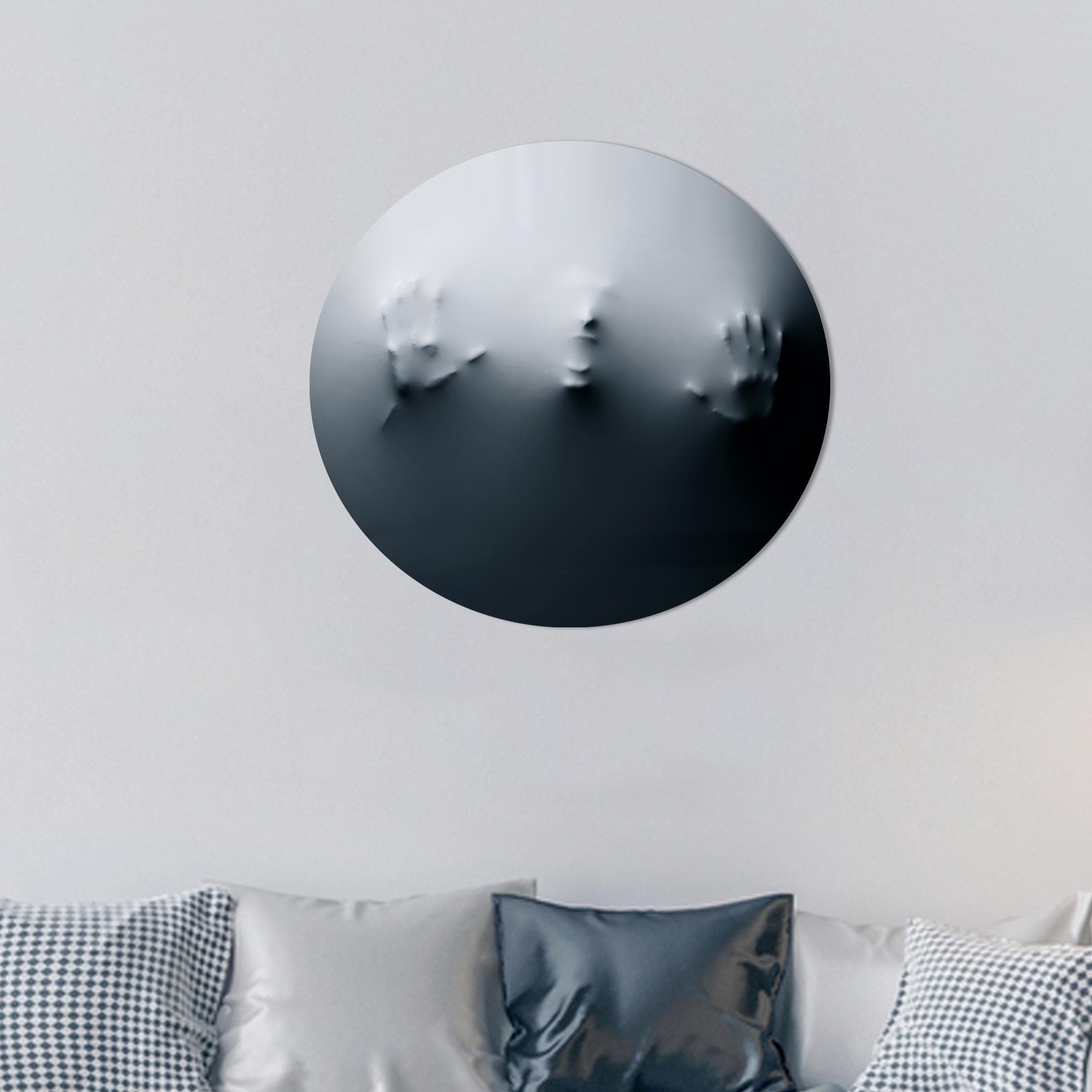Screaming Man Glass Wall Art: Modern Gray Glass Decor - image 4