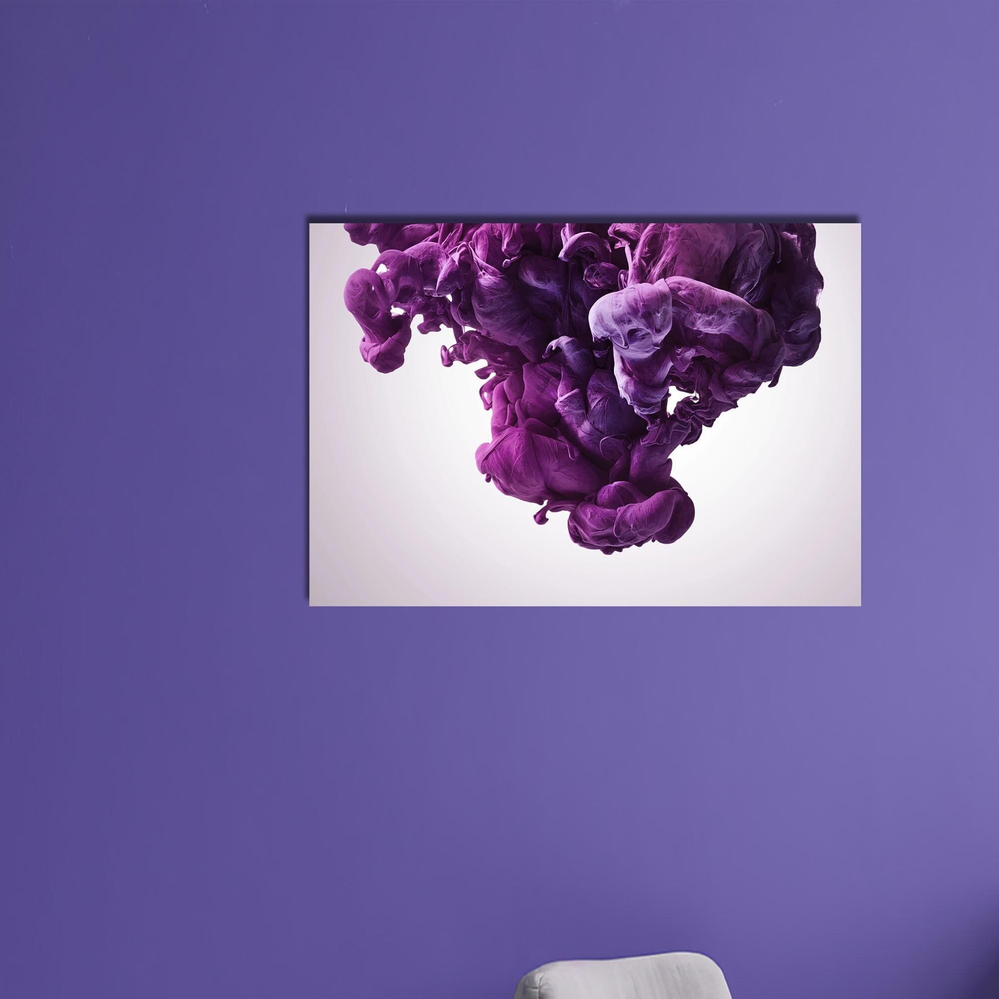 Abstract Purple Ink Cloud Canvas Print: Modern Wall Art Decor - image 3