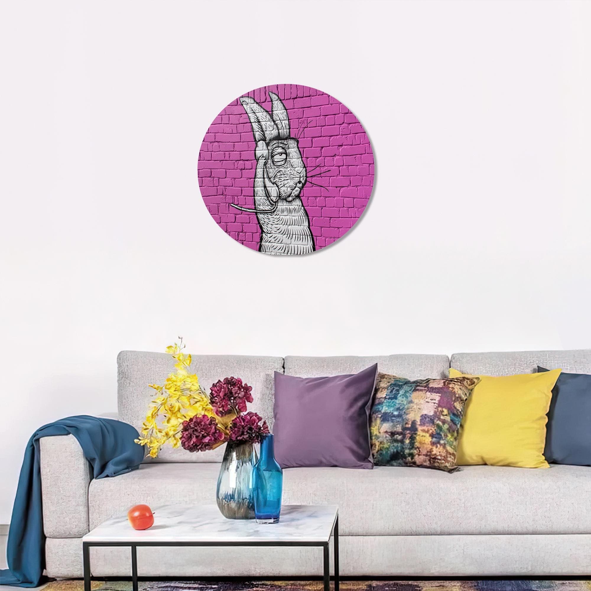 Rabbit on Phone Canvas Wall Art: Modern Living Room Decor - image 5