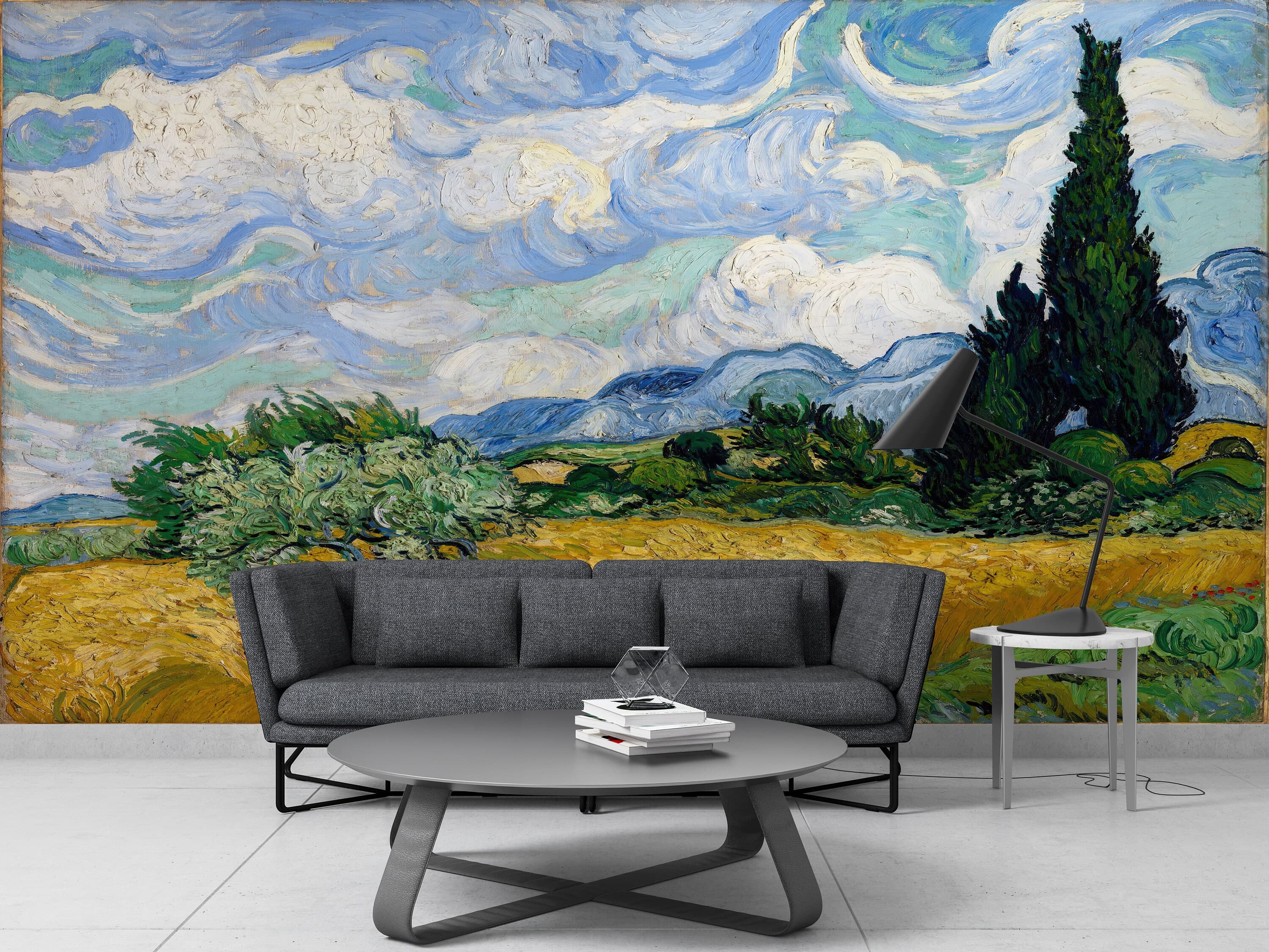Wheat Field with Cypresses Wallpaper: Famous Landscape Wall Art - image 3