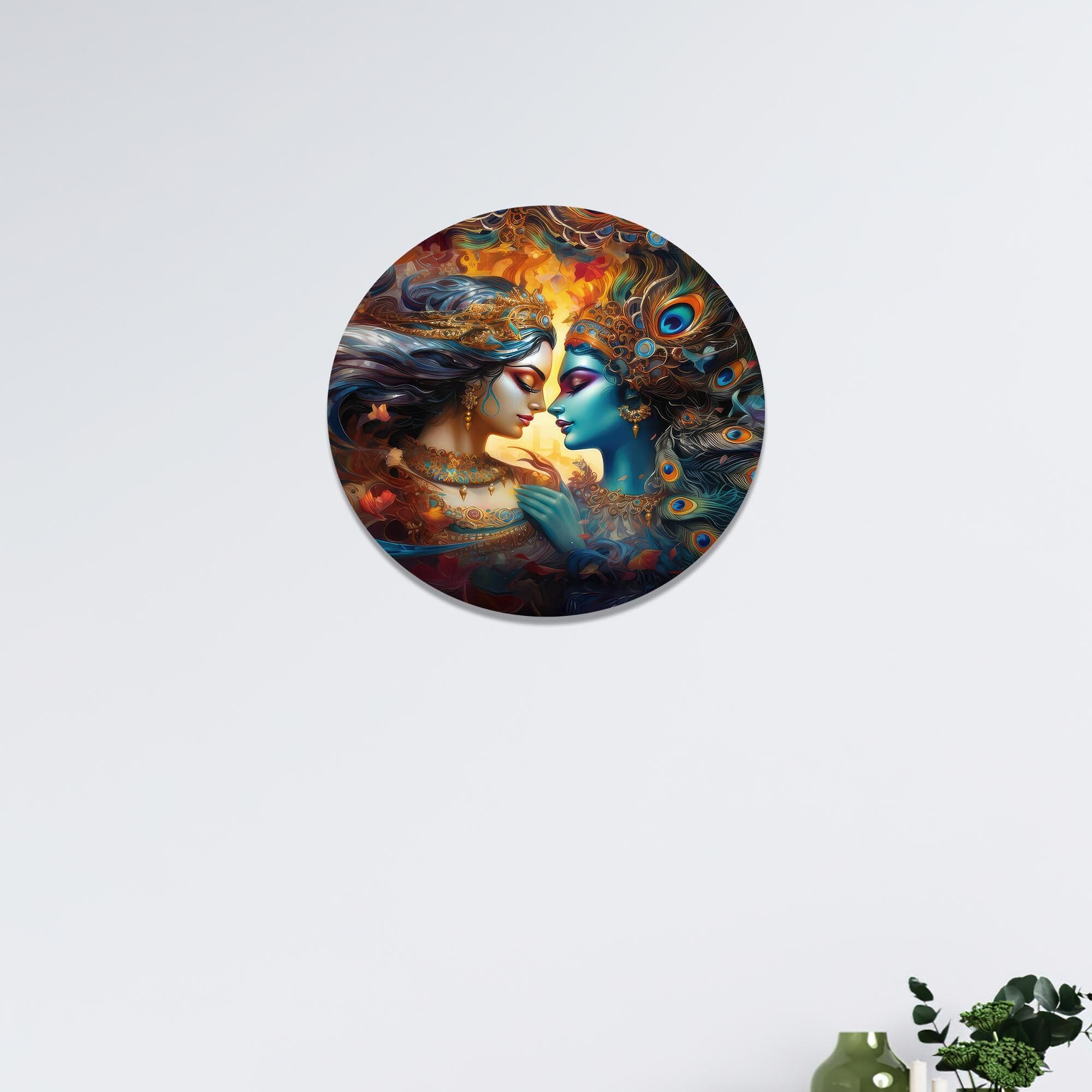 Krishna Radha Canvas Wall Art: Hindu Decor - image 4
