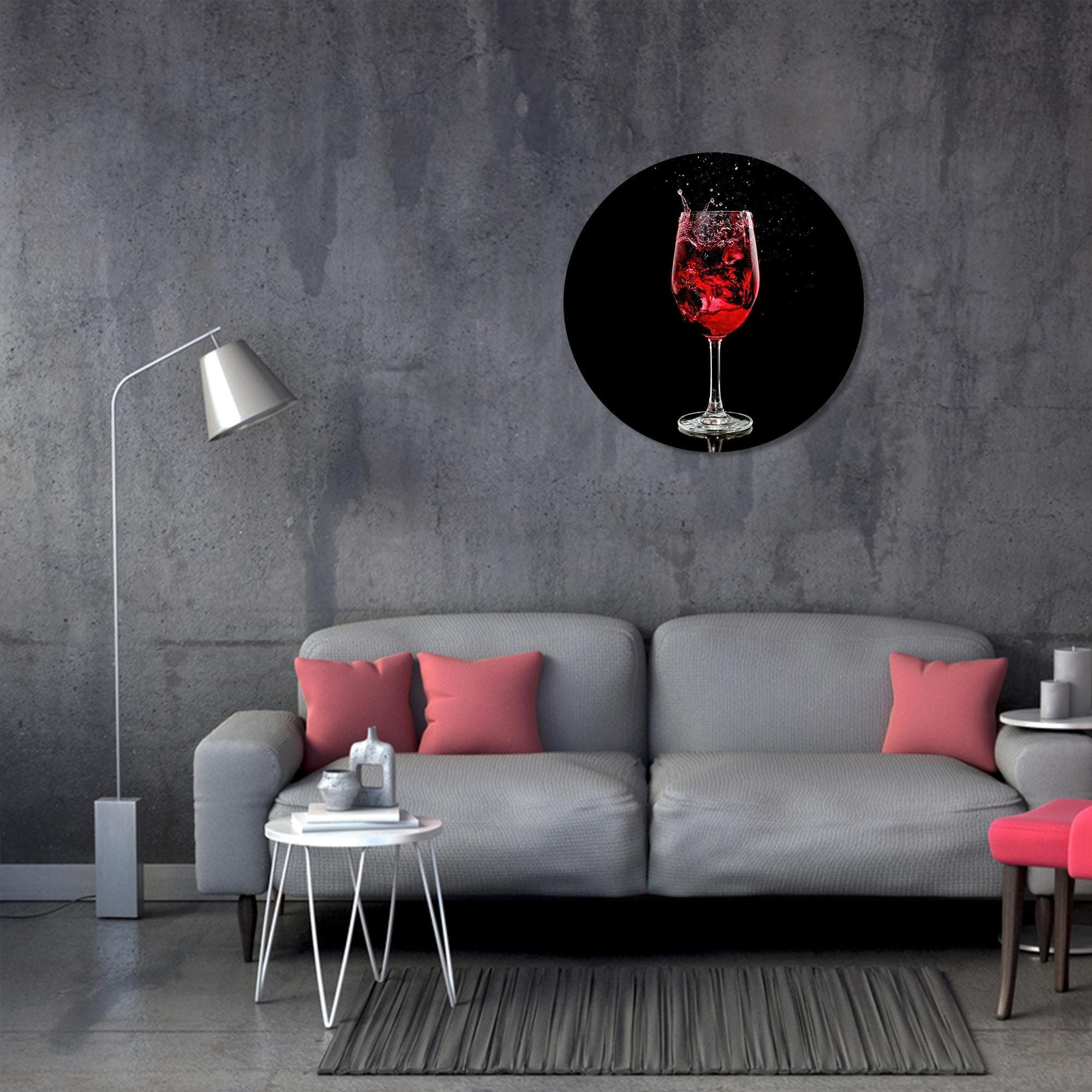 Red Wine Splash Tempered Glass Wall Art: Modern Bar Decor - image 5