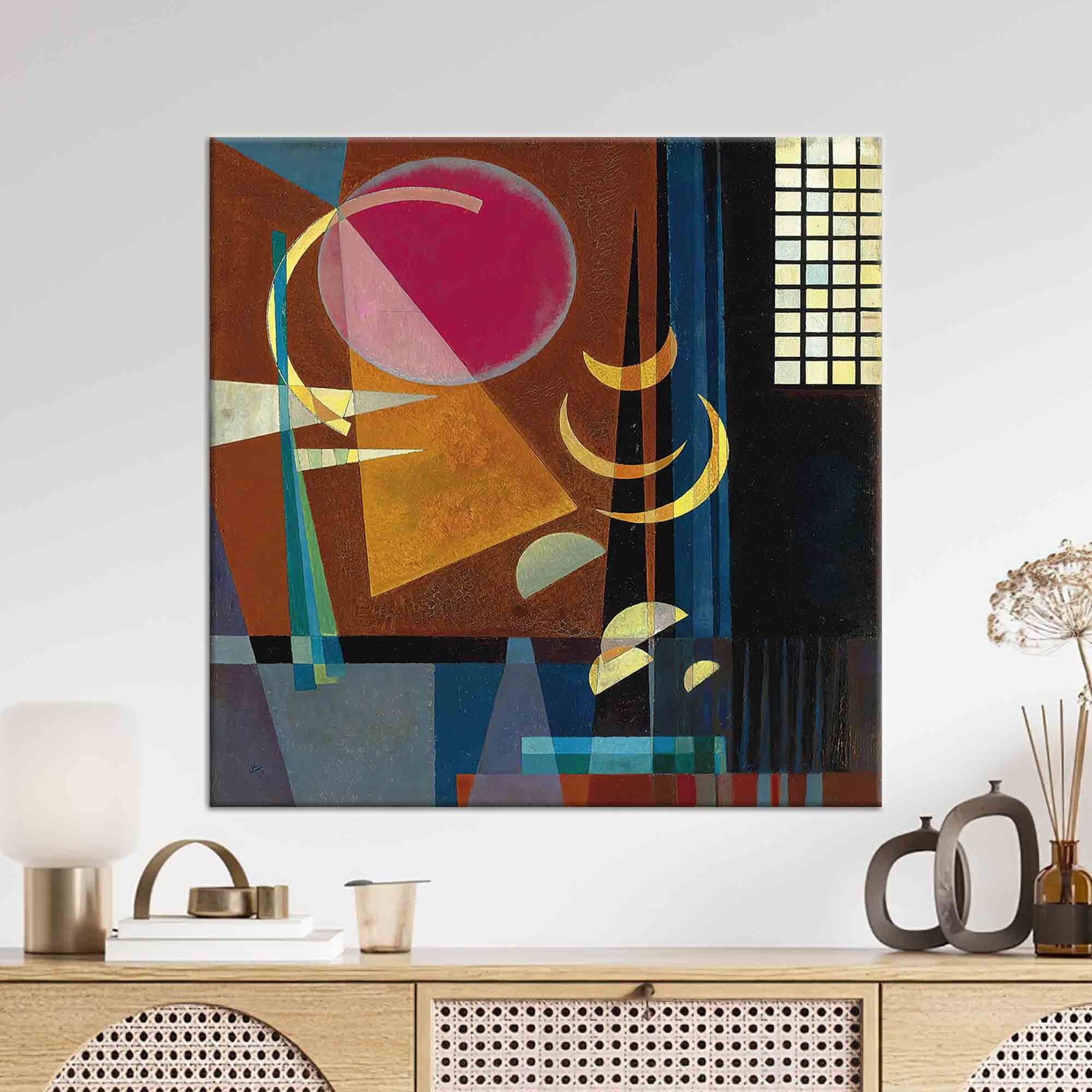 Kandinsky 'Sharp Quiet' Canvas Print: Abstract Geometric Art