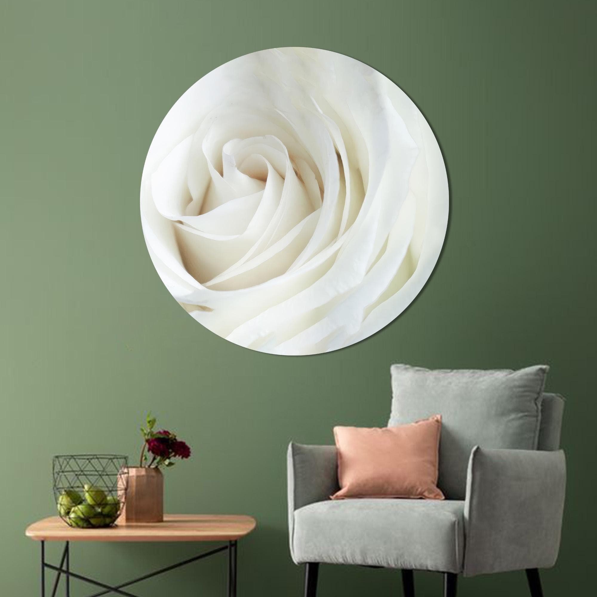 White Rose Tempered Glass Wall Art: Bohemian Home Decor - image 5
