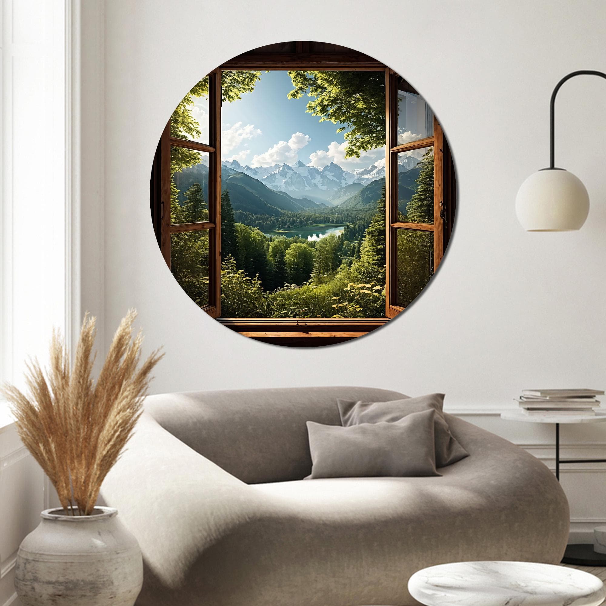 Window Landscape Canvas Art: Rustic Mountain View Wall Decor - image 5