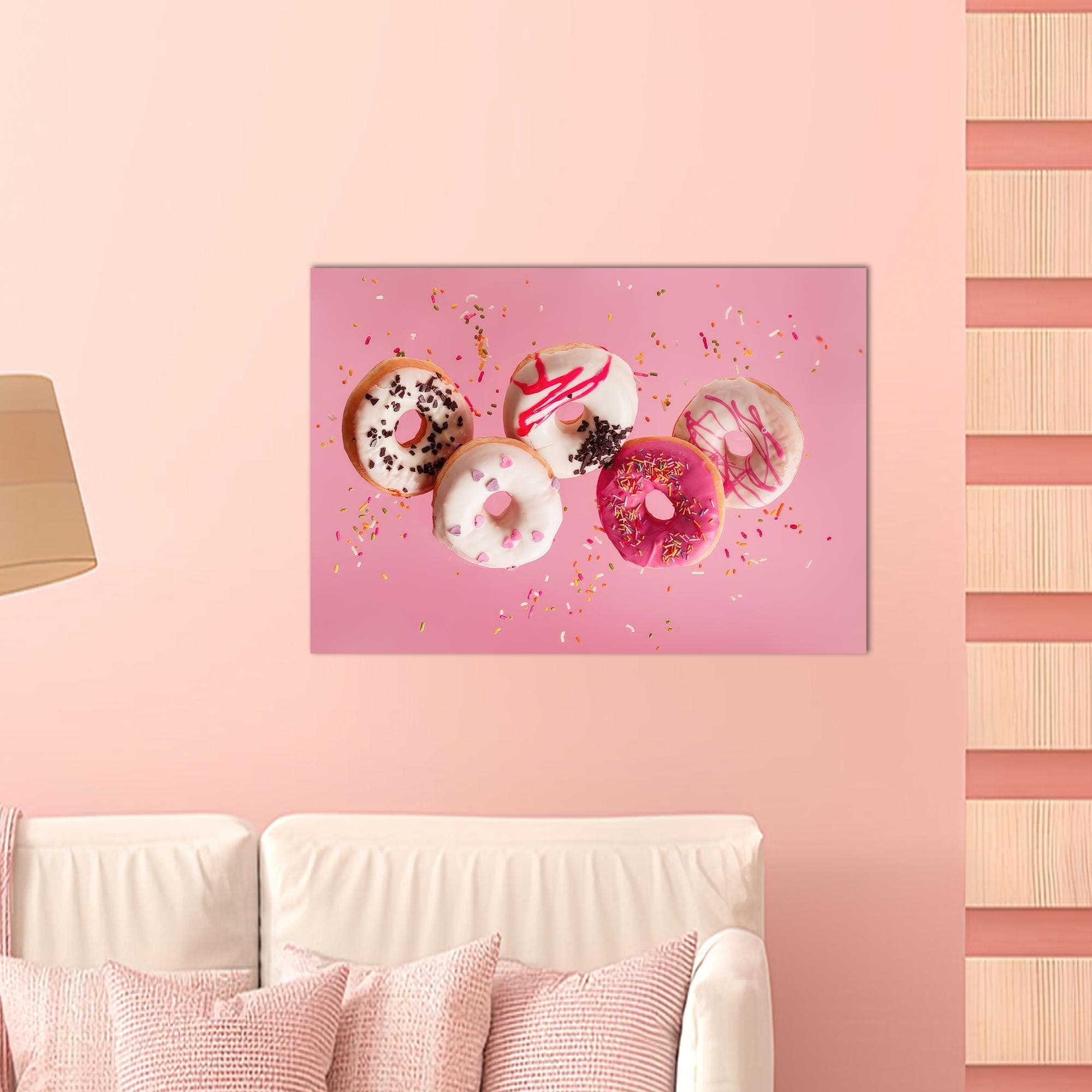 Doughnuts Canvas Print: Sweet Food Wall Art, Pink Decor - image 3
