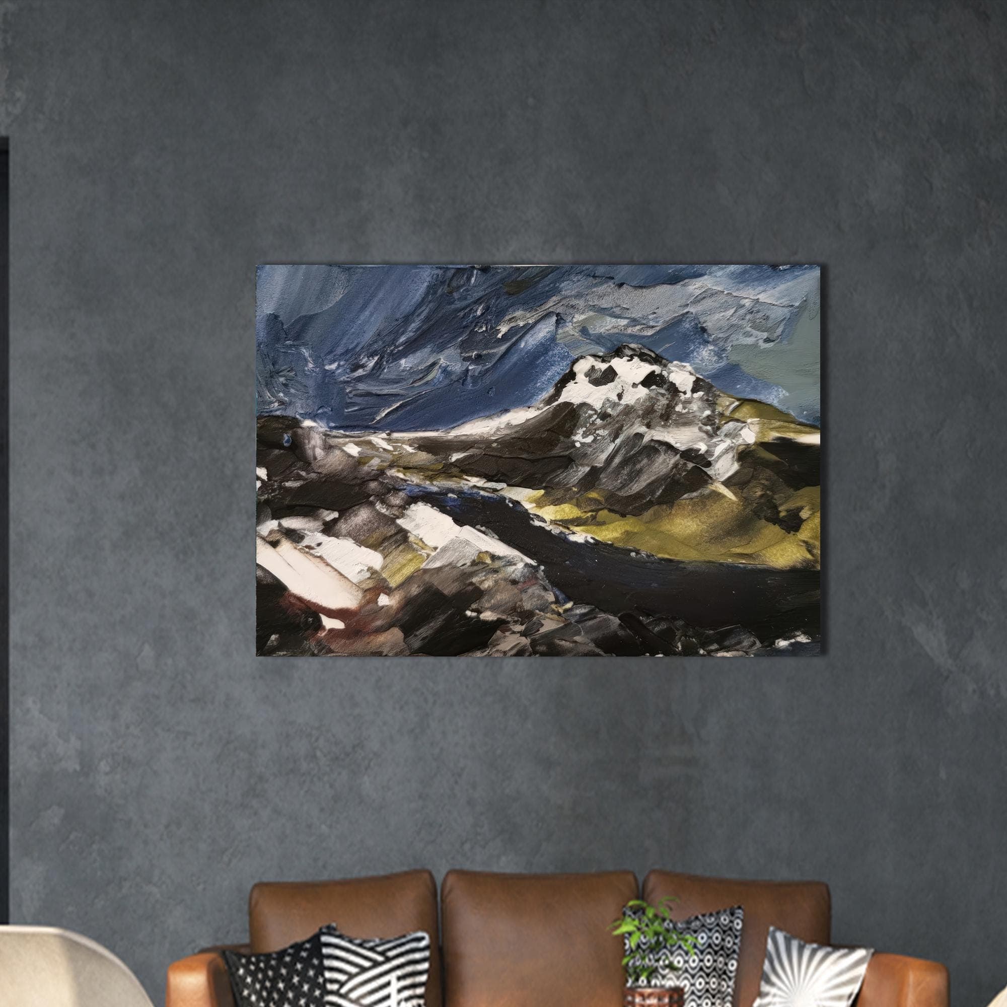 Abstract Mountain Canvas Print: Large Farmhouse Wall Art - image 3