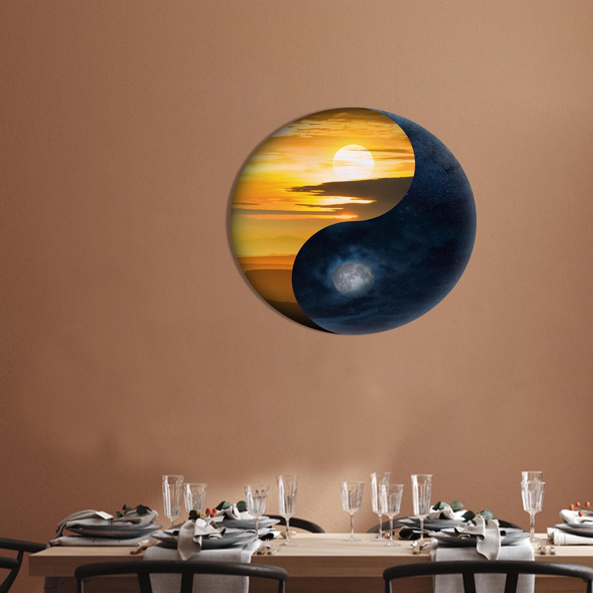 Yin Yang Canvas Art: Tempered Glass, Modern Wall Decor - image 4