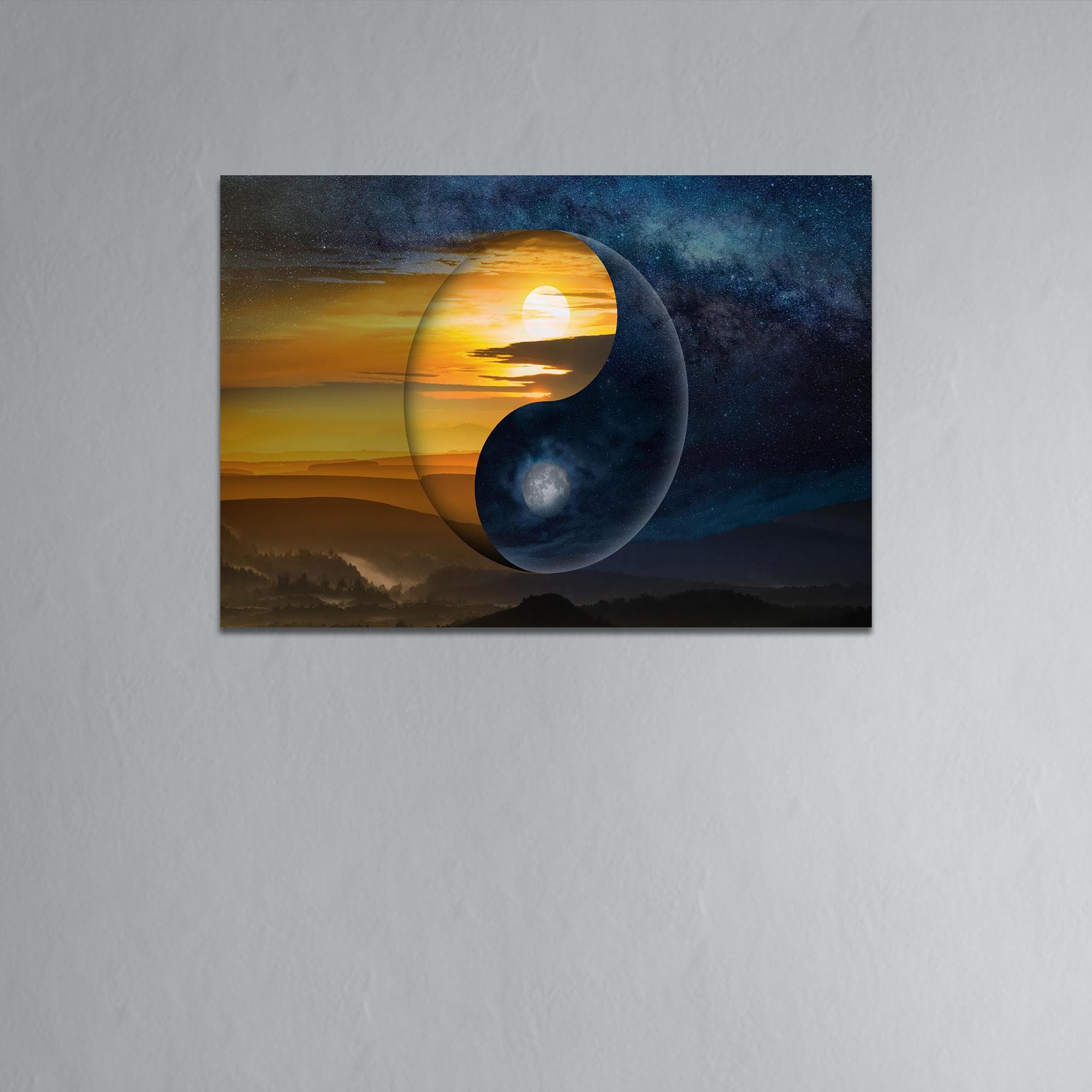 Yin Yang Canvas Art: Tempered Glass, Modern Wall Decor - image 3