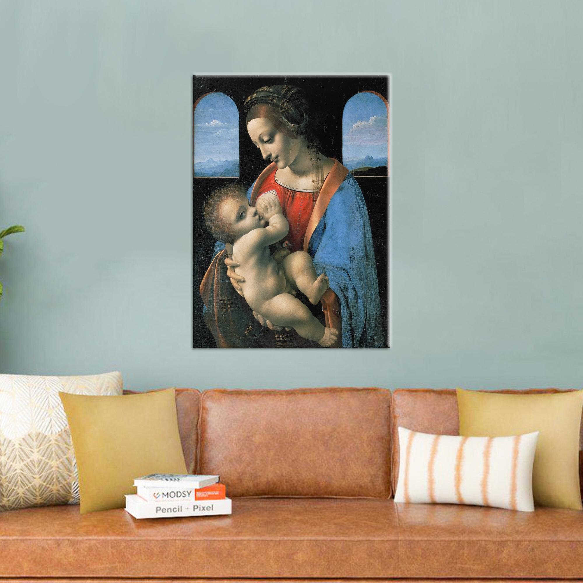 Da Vinci Madonna Litta Canvas Print: Bohemian Wall Art