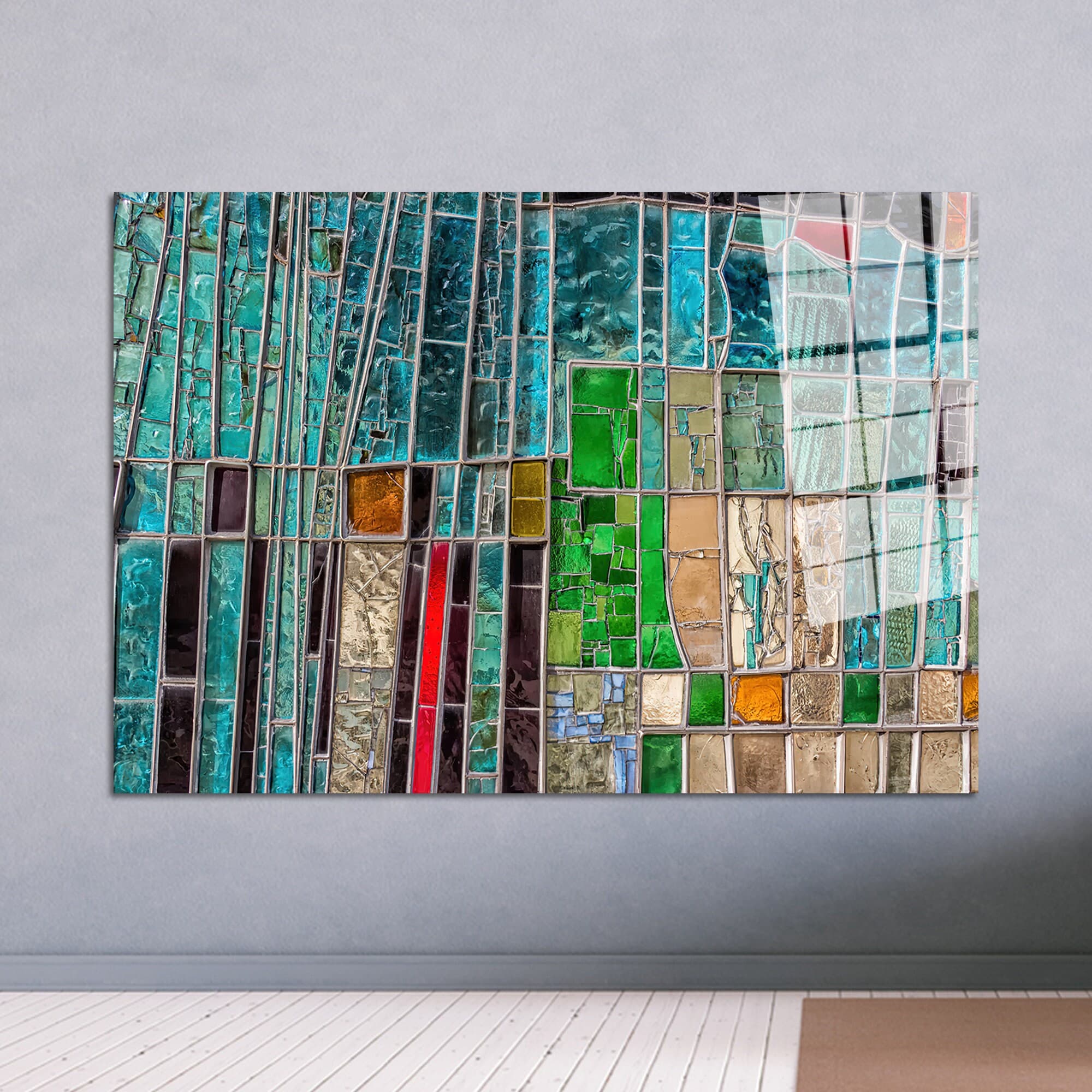 Stained Glass Print: Colorful Tempered Glass Wall Art - image 3