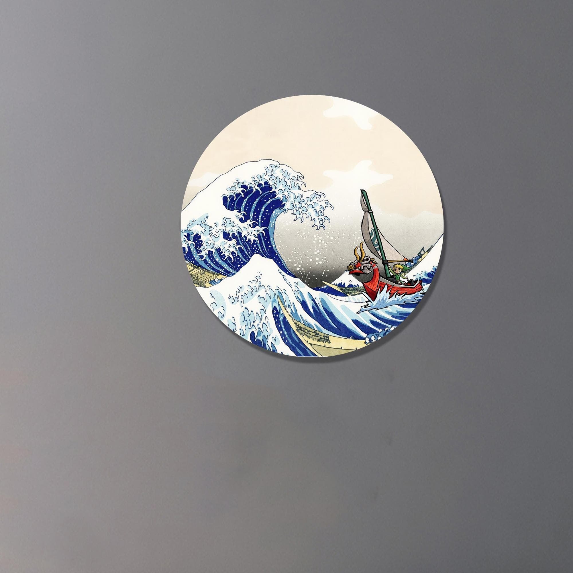 Windwaker Wall Art, The Legend of Zelda Windwaker The Great Wave off Kanagawa Art Decor, The Great Wave Glass Decor, Modern Glass Art, - image 5