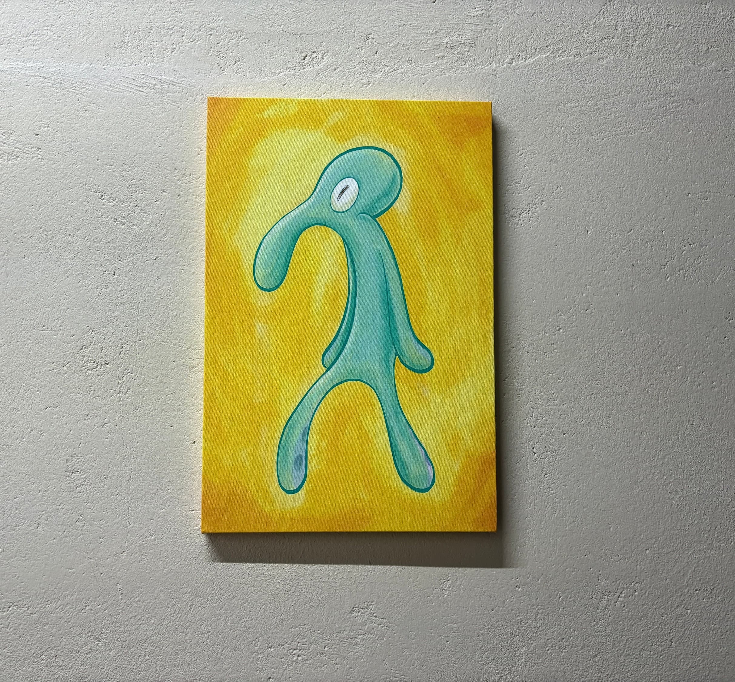 Squidward Bold and Brash Canvas Print: Modern Abstract Art