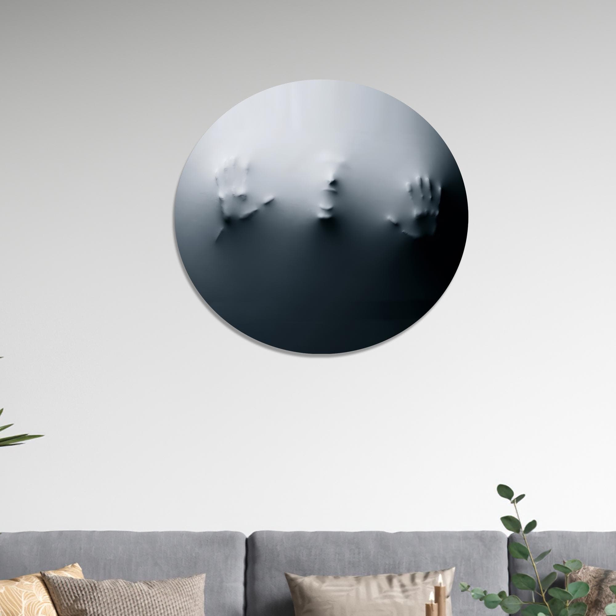 Screaming Man Glass Wall Art: Modern Gray Glass Decor - image 5