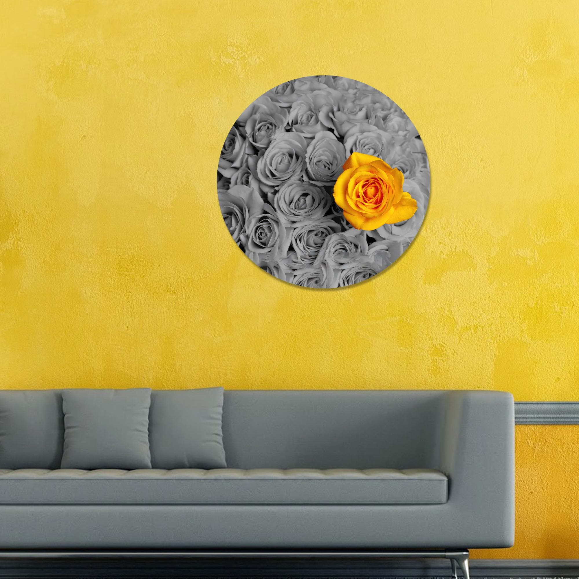Yellow Rose Glass Wall Art: Modern Botanical Print - image 5