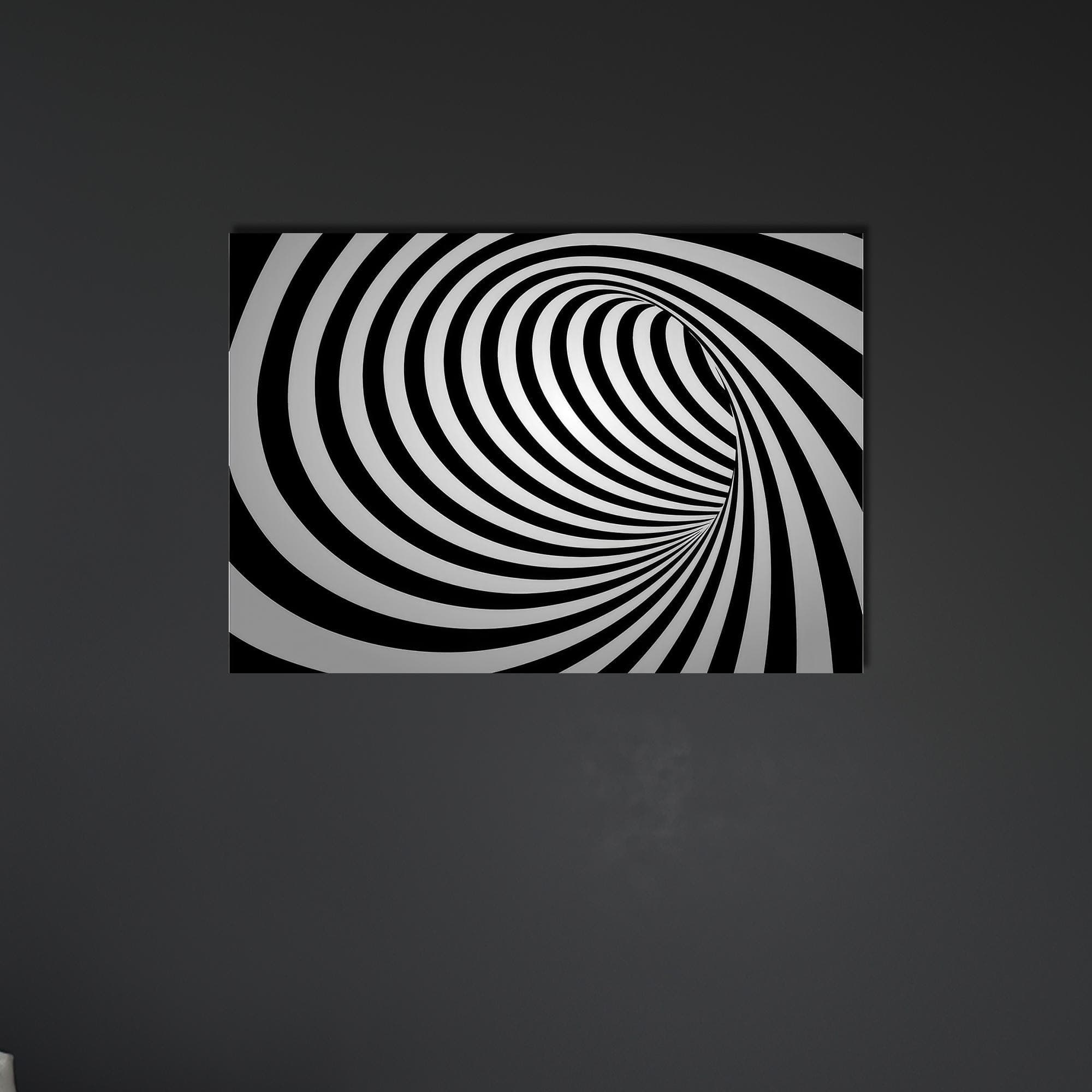 Abstract Swirl Canvas Art: Modern Black and White Wall Hanging - image 3