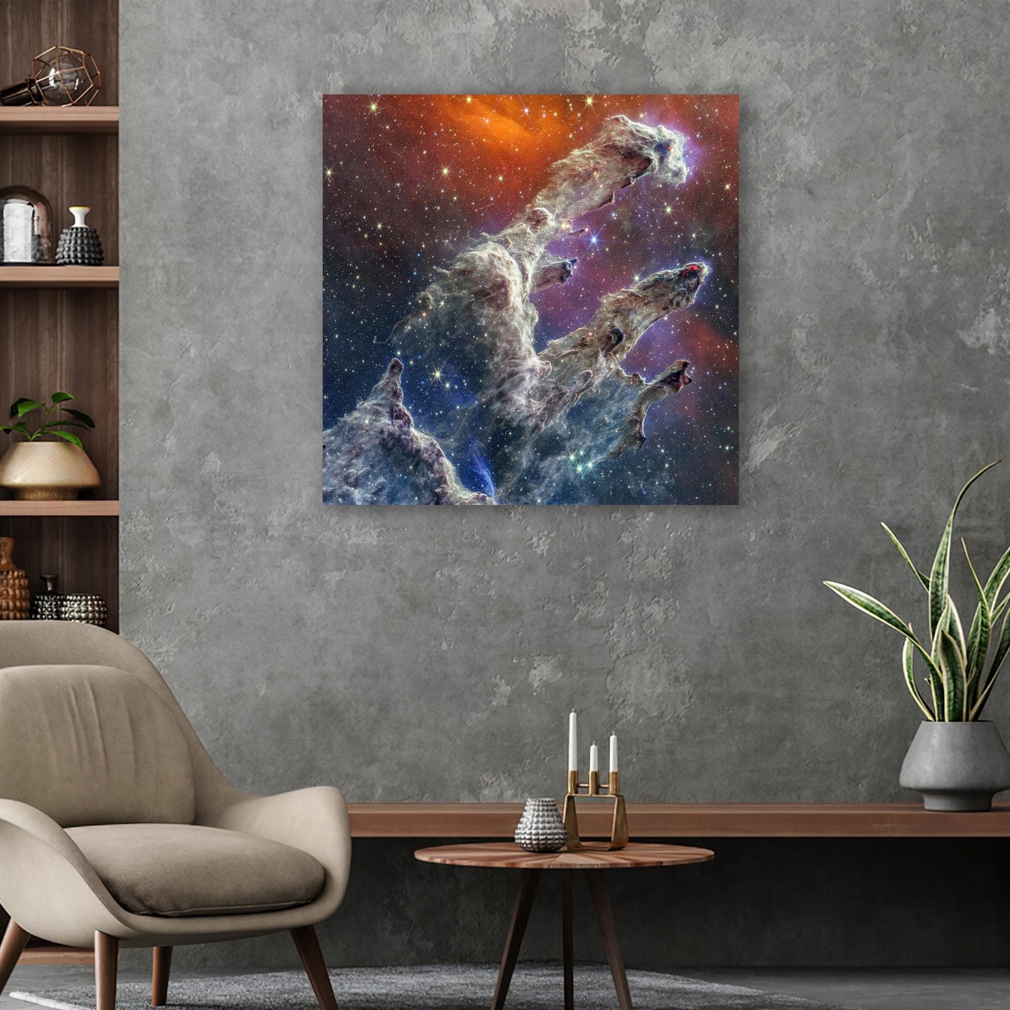 Nebula Glass Wall Art: Pillars of Creation, NASA Decor - image 4