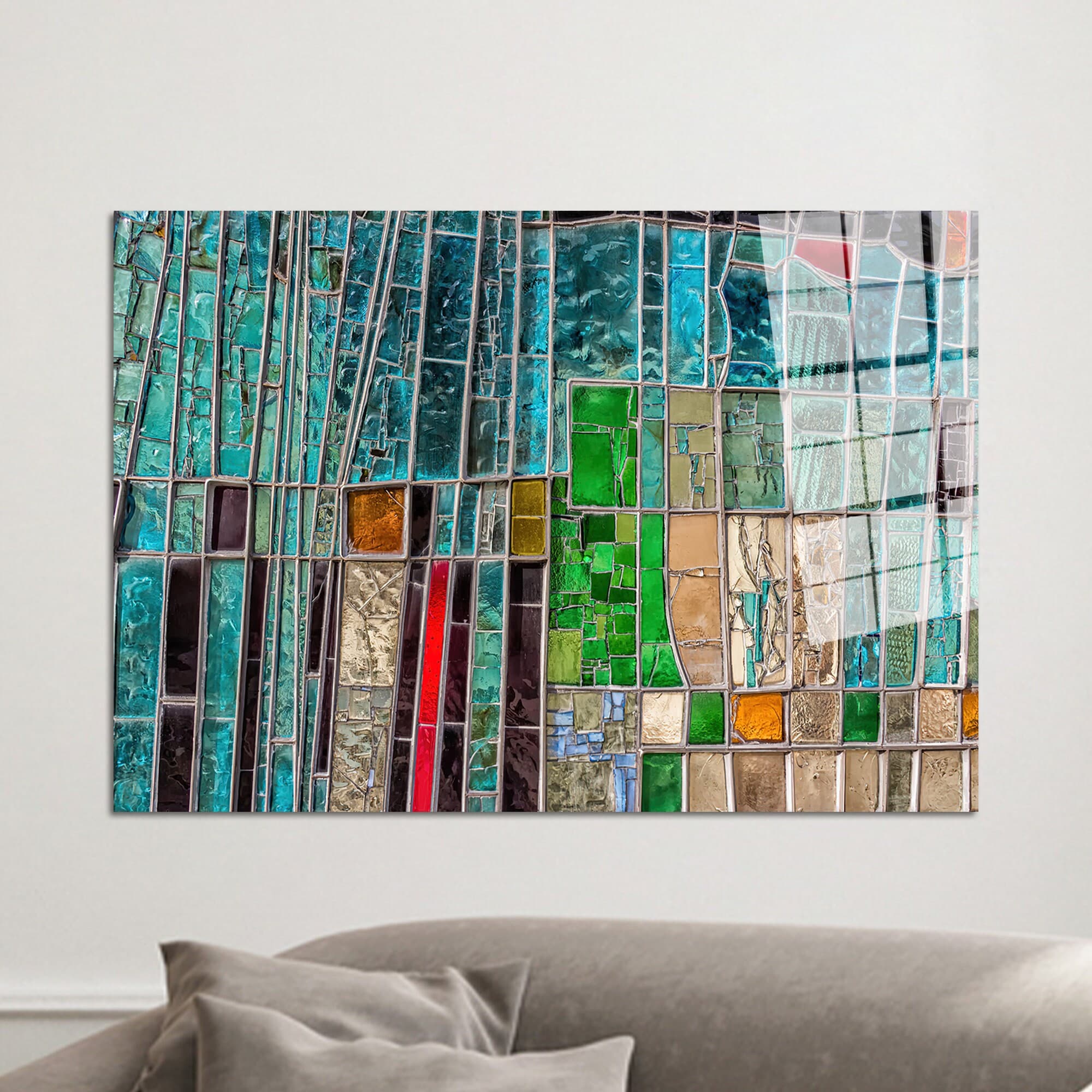 Stained Glass Print: Colorful Tempered Glass Wall Art - image 4