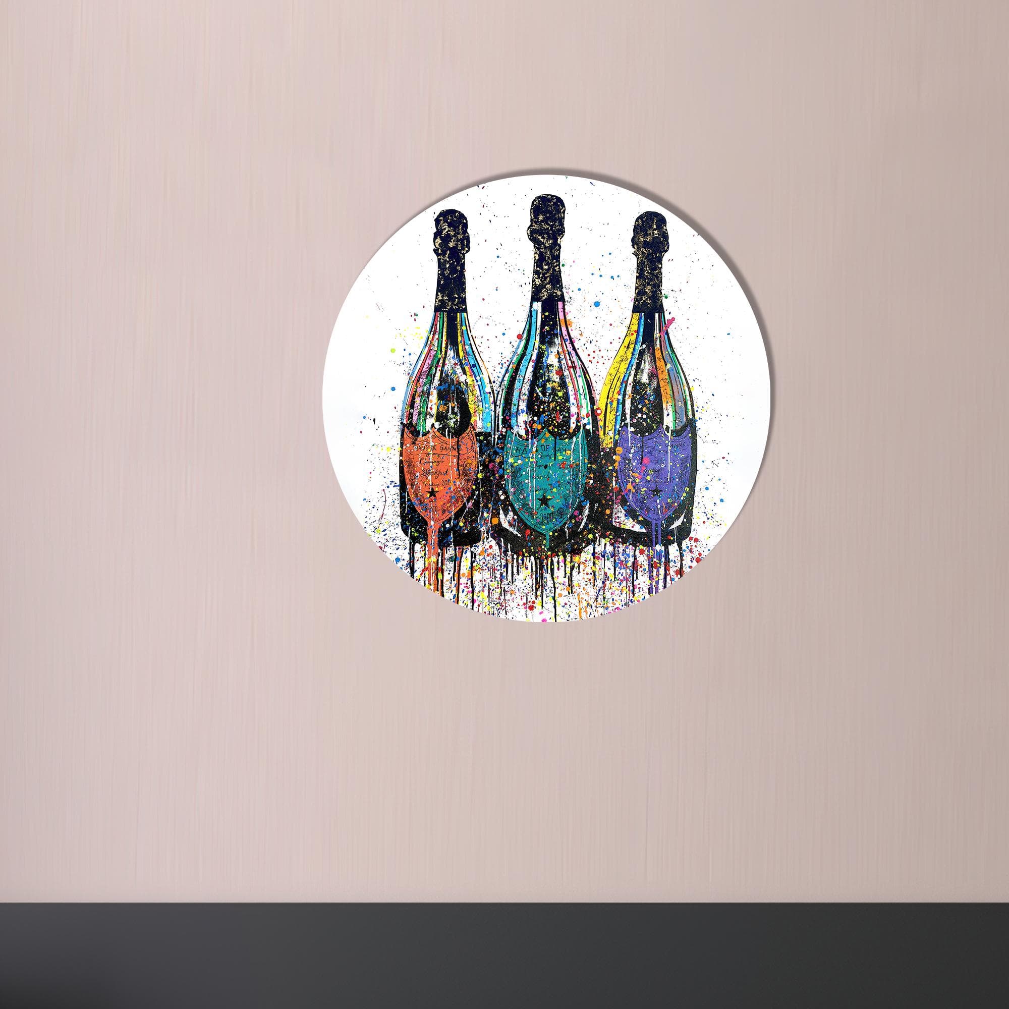 Champagne Bottles Canvas Print: Modern Glass Wall Art - image 5