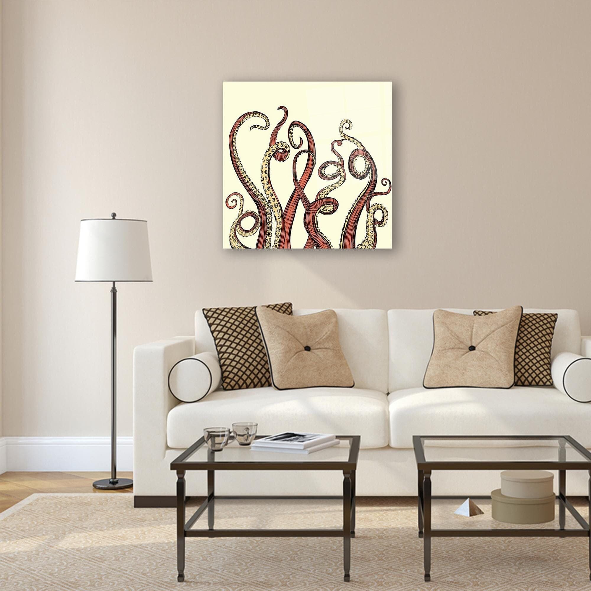 Octopus Tentacles Canvas Art: Modern Coastal Wall Decor