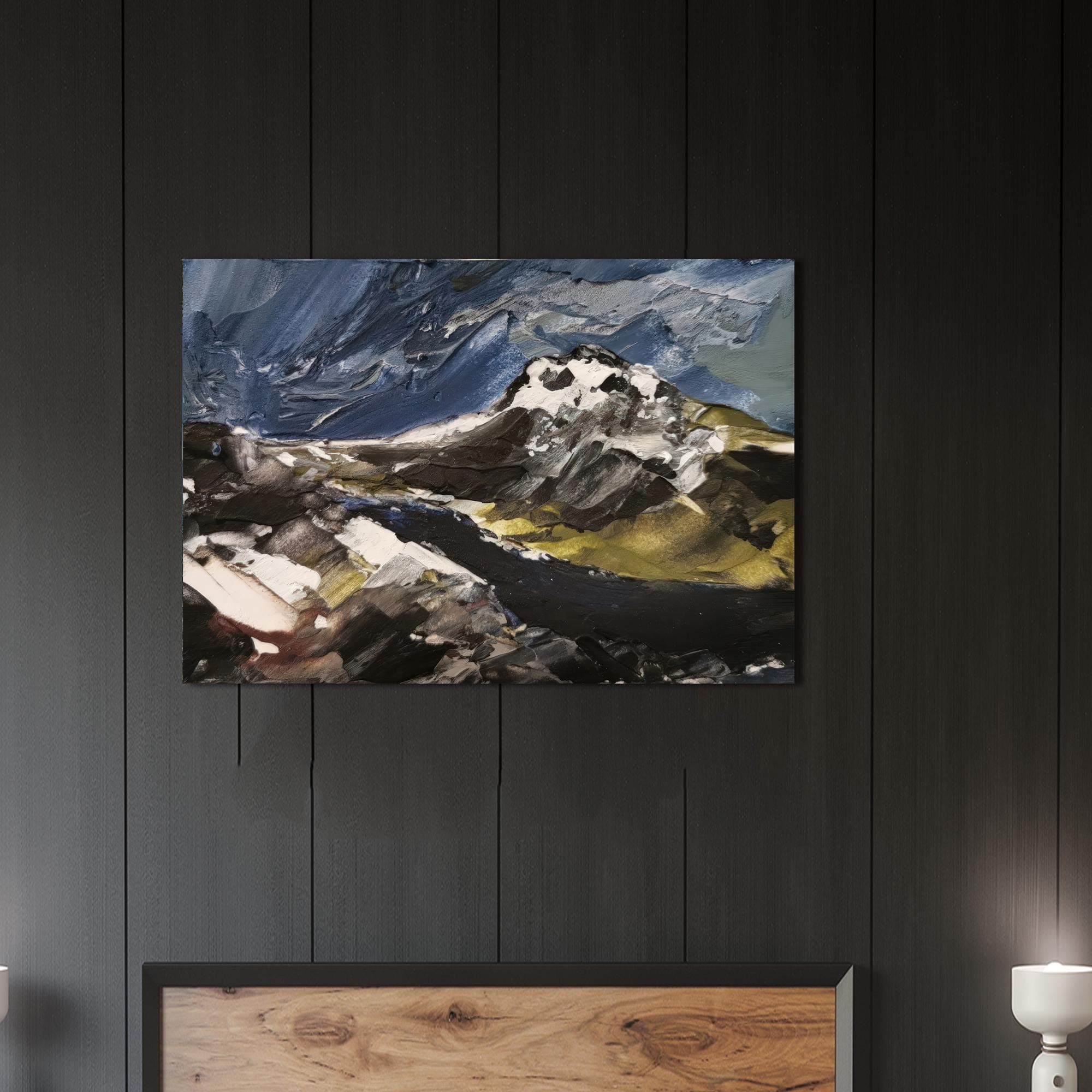 Abstract Mountain Canvas Print: Large Farmhouse Wall Art