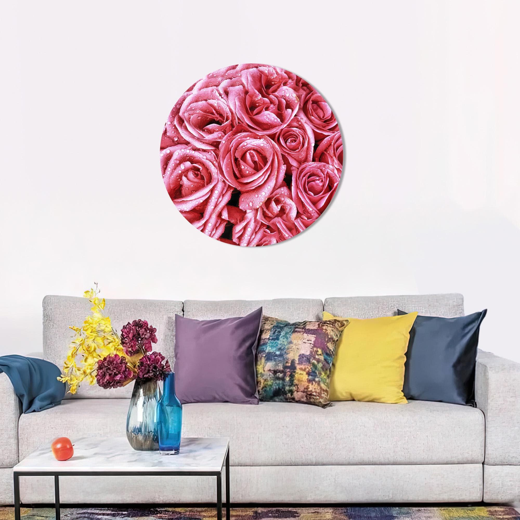 Pink Rose Tempered Glass Wall Art: Floral Home Decor - image 5