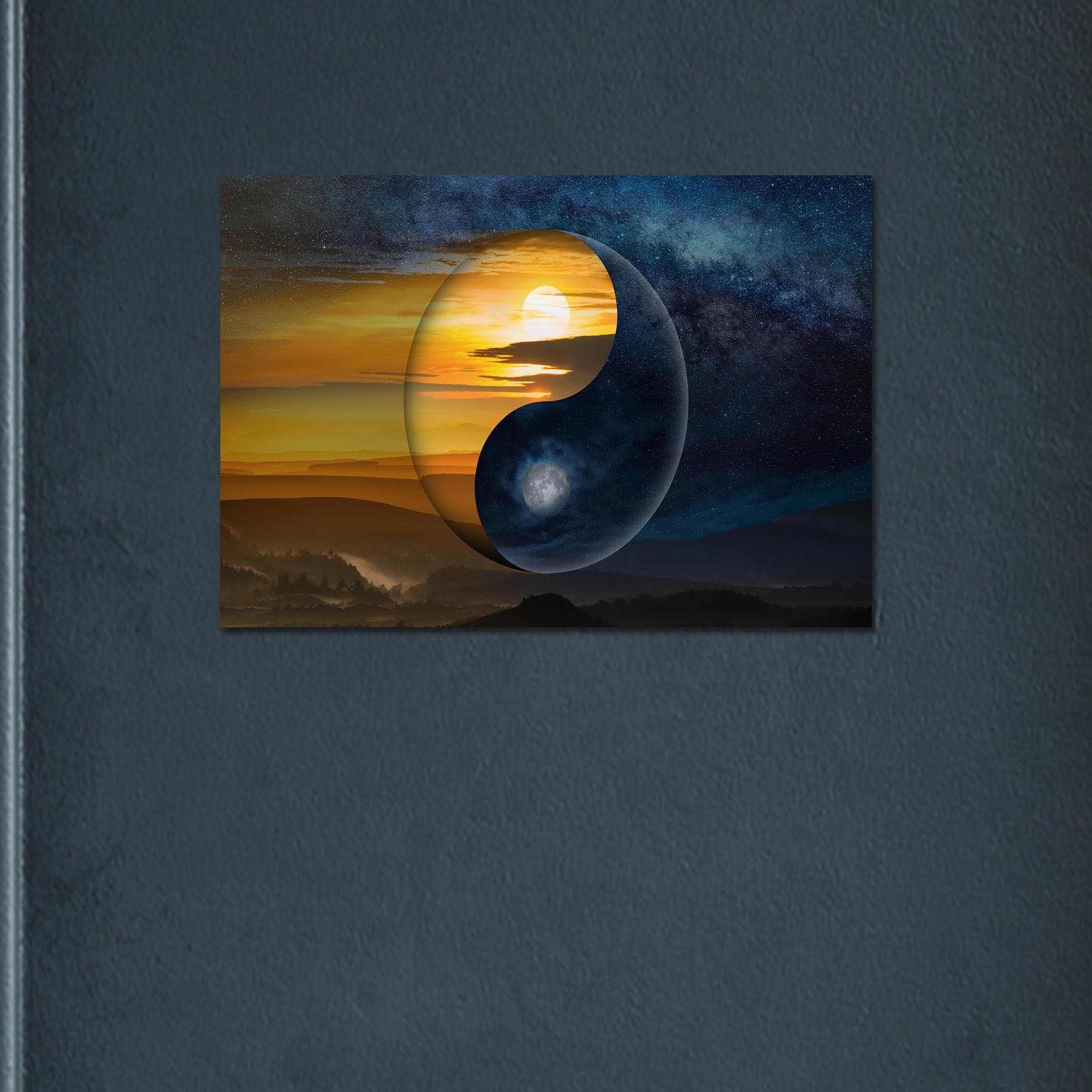 Yin Yang Canvas Art: Tempered Glass, Modern Wall Decor