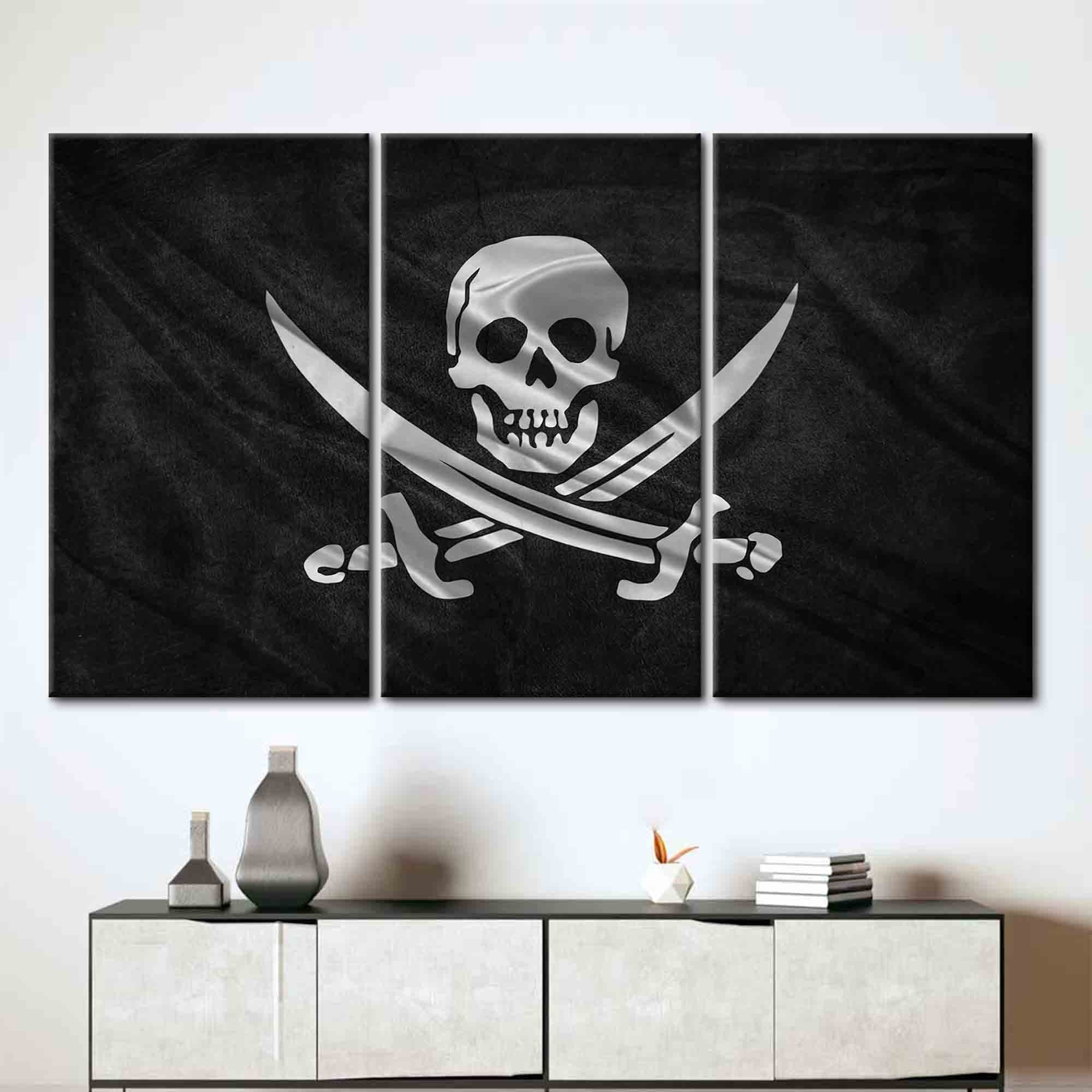 Pirate Flag Canvas Art: Jolly Roger Skull & Swords Print - image 5