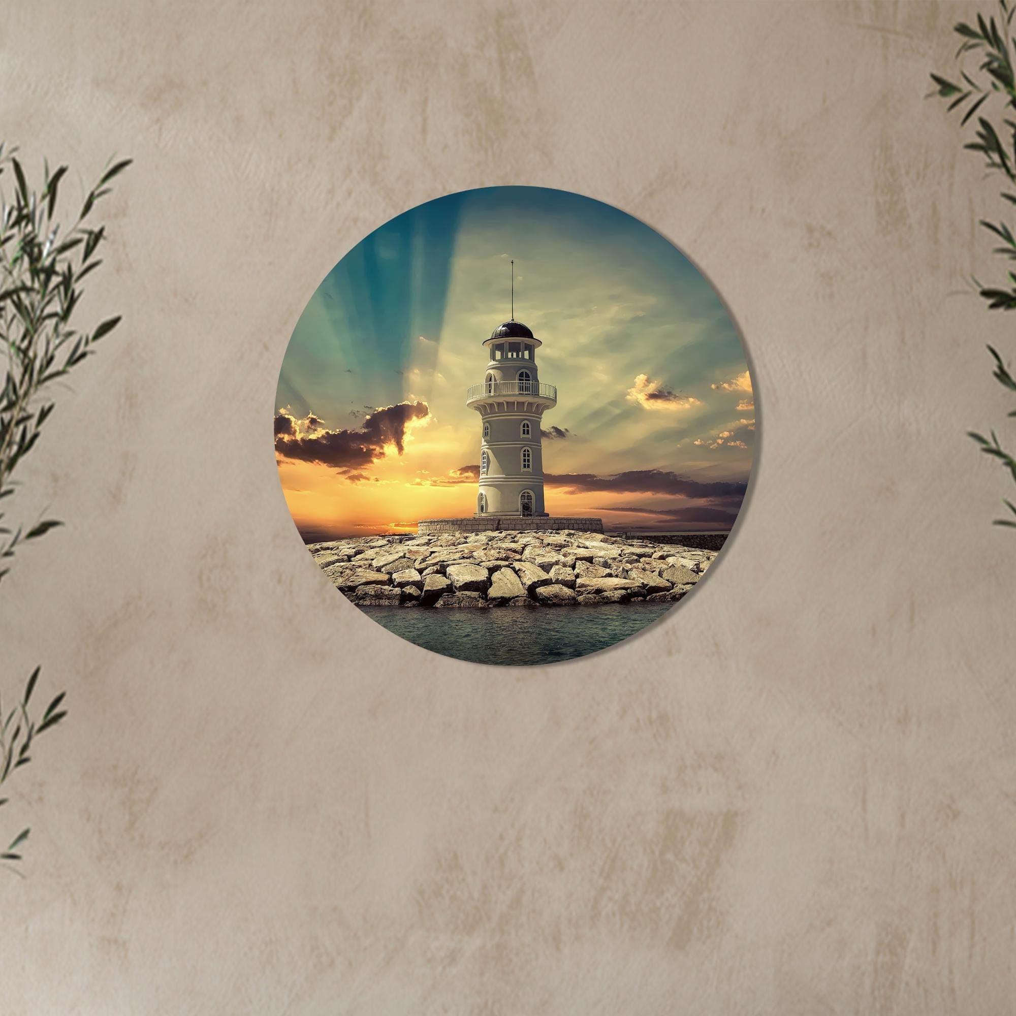 Lighthouse Canvas Wall Art: Coastal Ocean View, Tempered Glass Print - image 4
