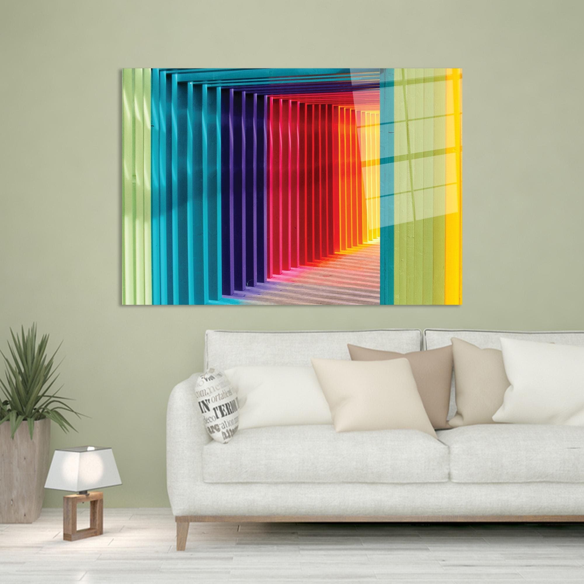3D Tempered Glass Wall Art: Colorful Abstract Home Decor - image 4