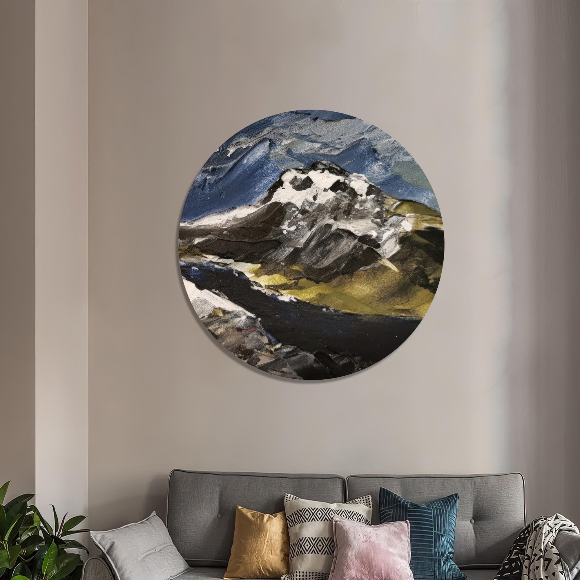 Abstract Mountain Canvas Print: Large Farmhouse Wall Art - image 4