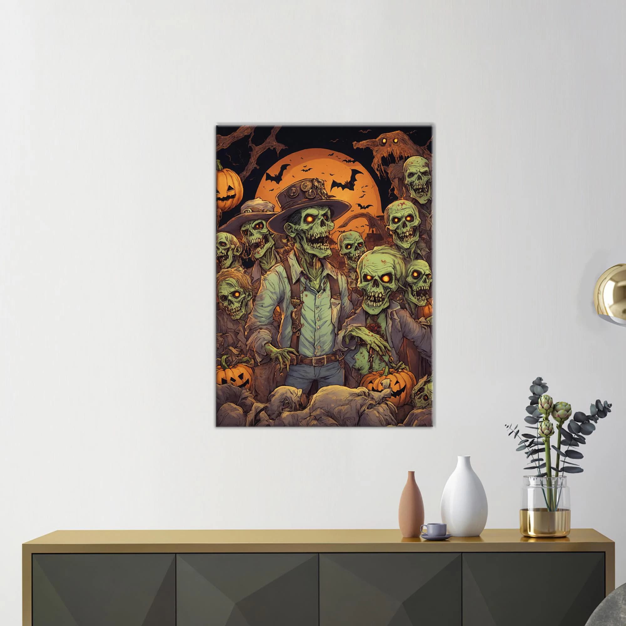 Halloween, Zombie, Skull, Halloween Art, Pumpkins, Horror, Canvas Picture, Canvas Wall, Canvas Decor, Wall Canvas, Gift Canvas, Canvas Art - image 5