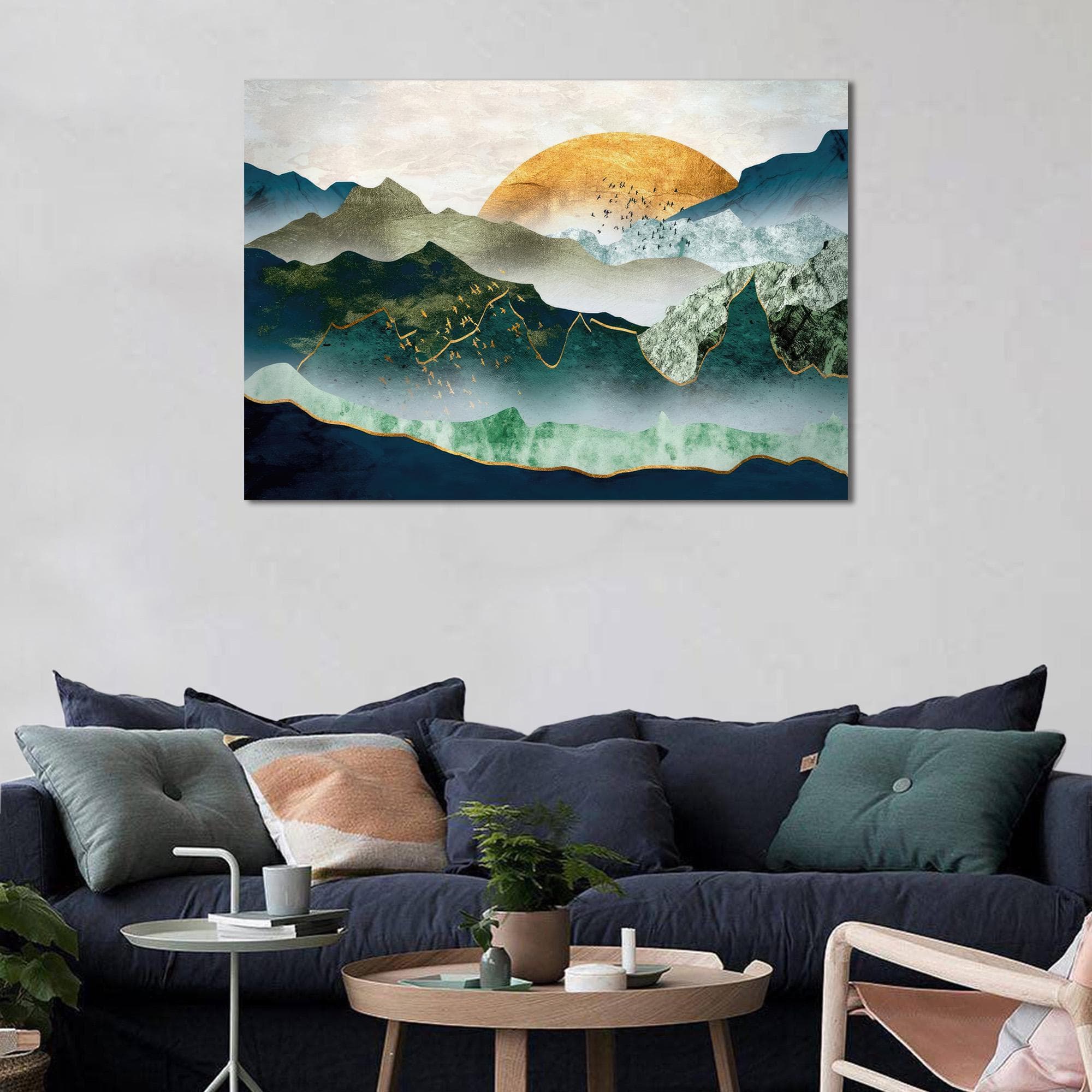 Blue Ridge Mountain Canvas Art: Abstract Landscape Wall Decor - image 4