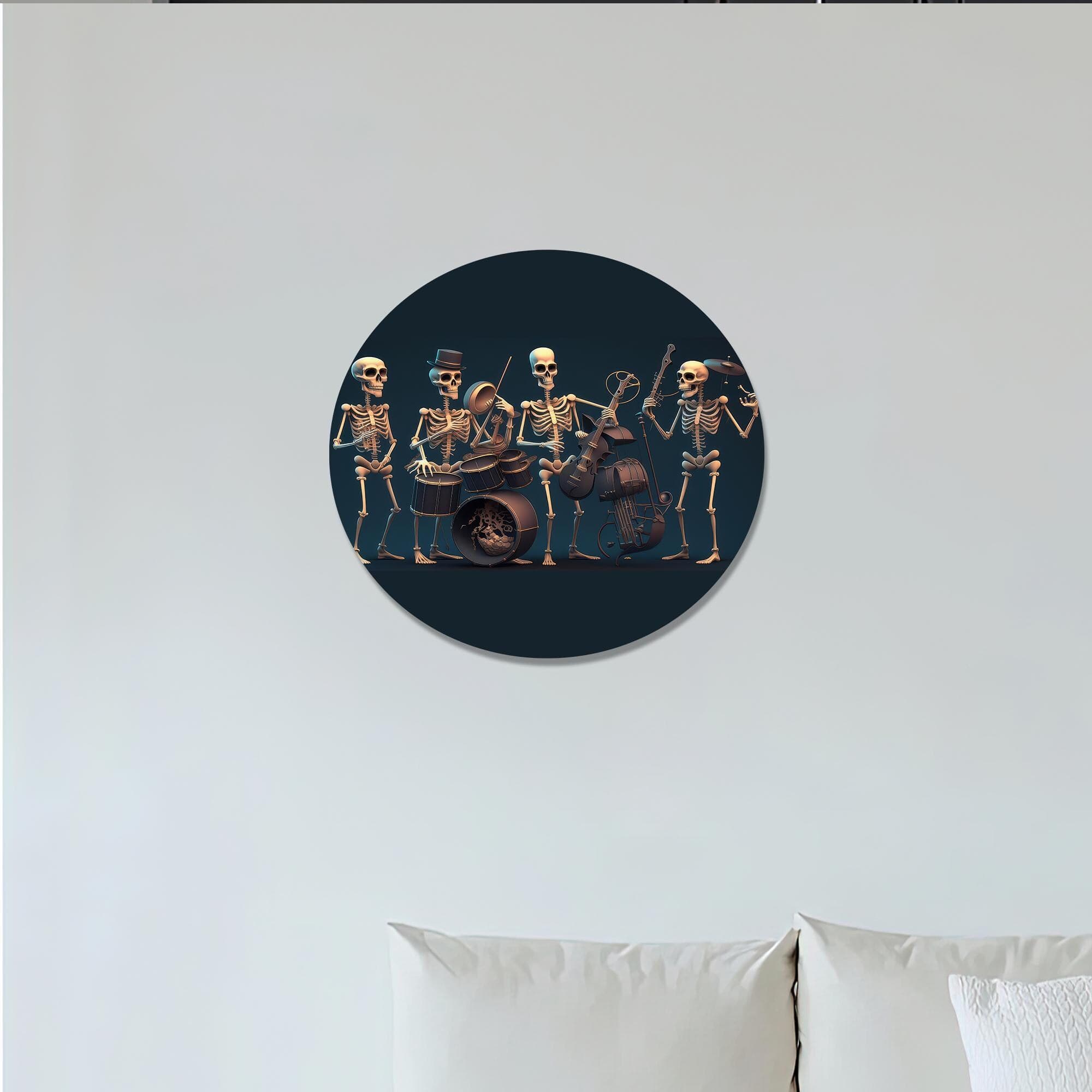 Skeleton Band Canvas Wall Art: Abstract Music Decor - image 5