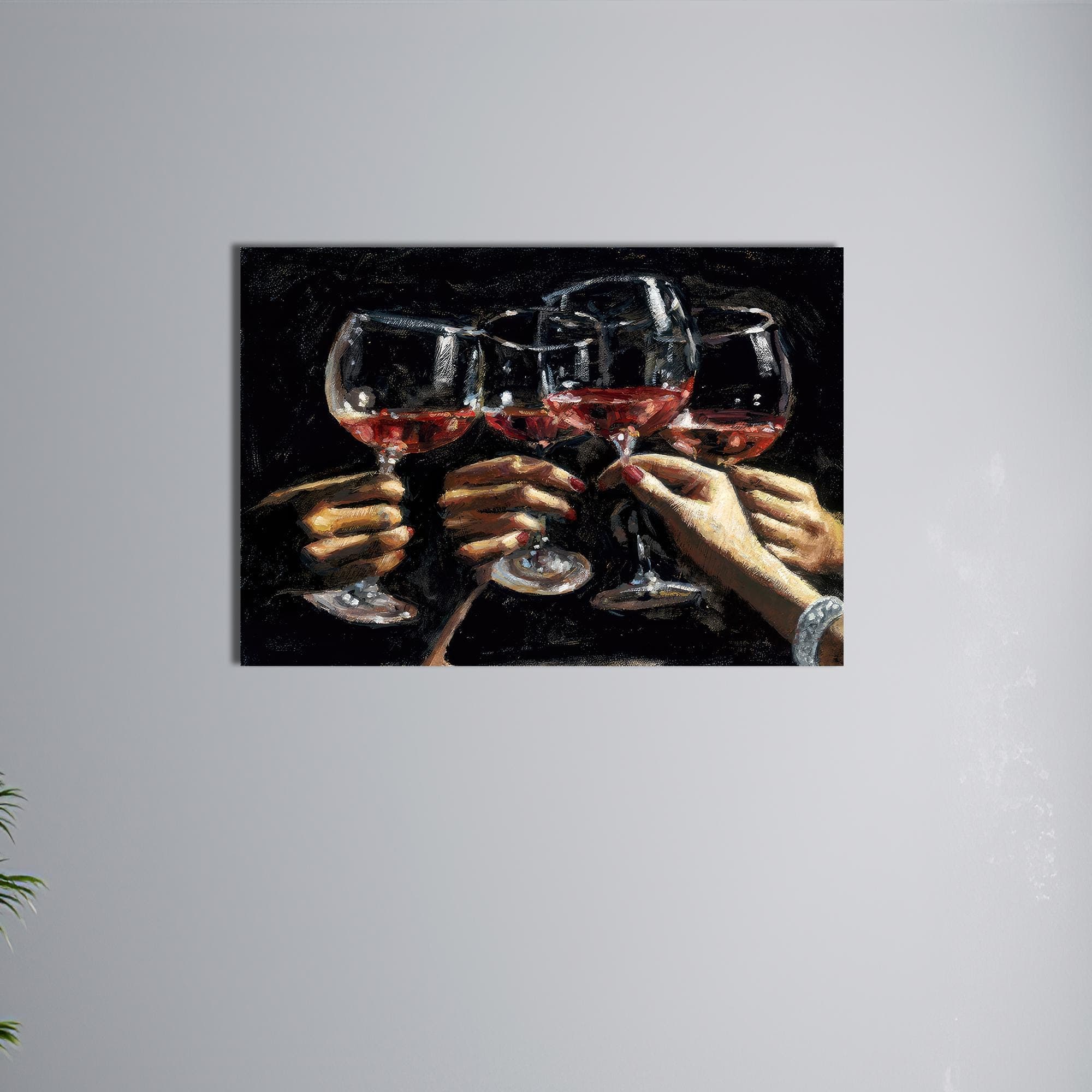 Wine Glasses Cheers Canvas Wall Art: Modern Kitchen Decor - image 3