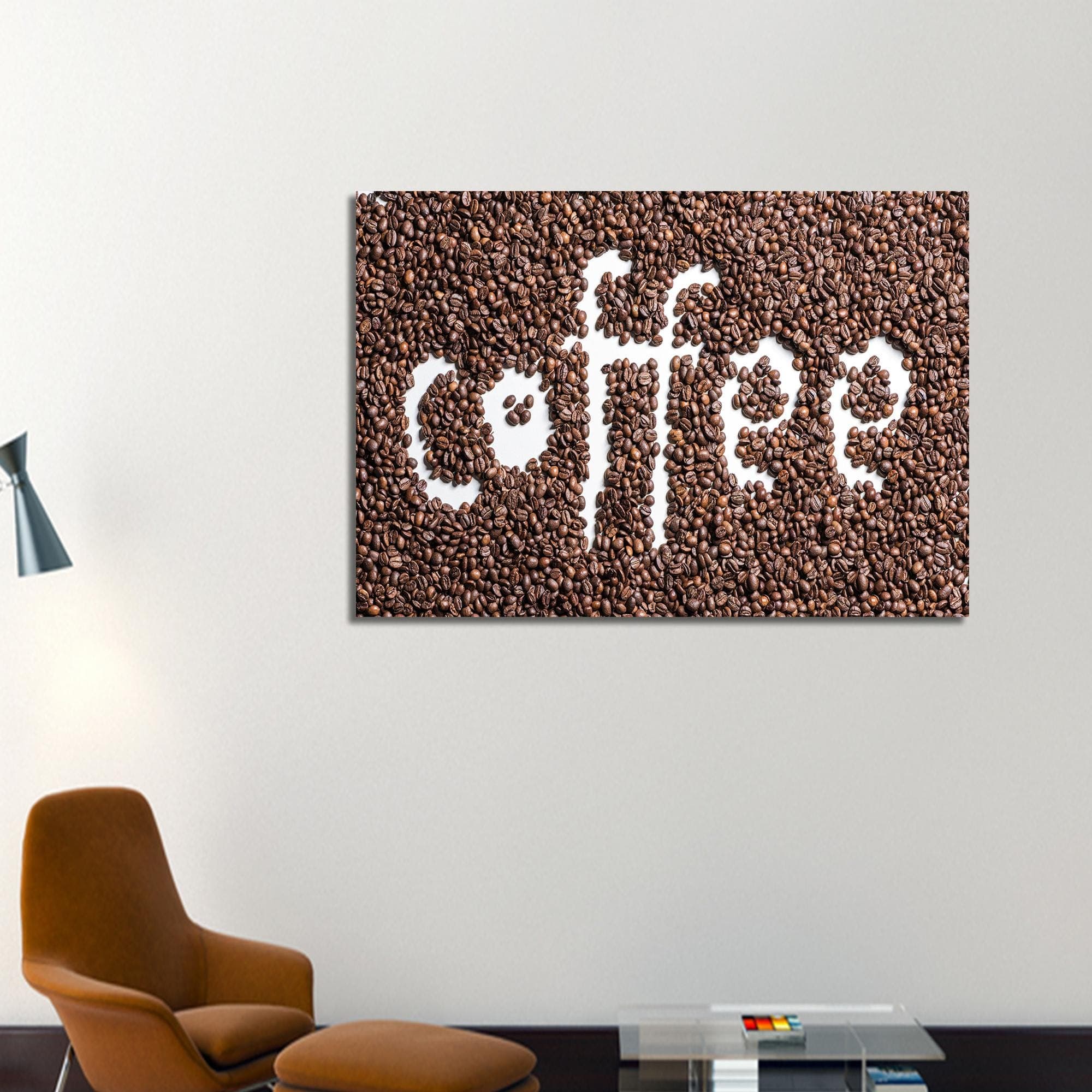 Coffee Bean Tempered Glass Wall Art: Modern Brown Decor - image 4
