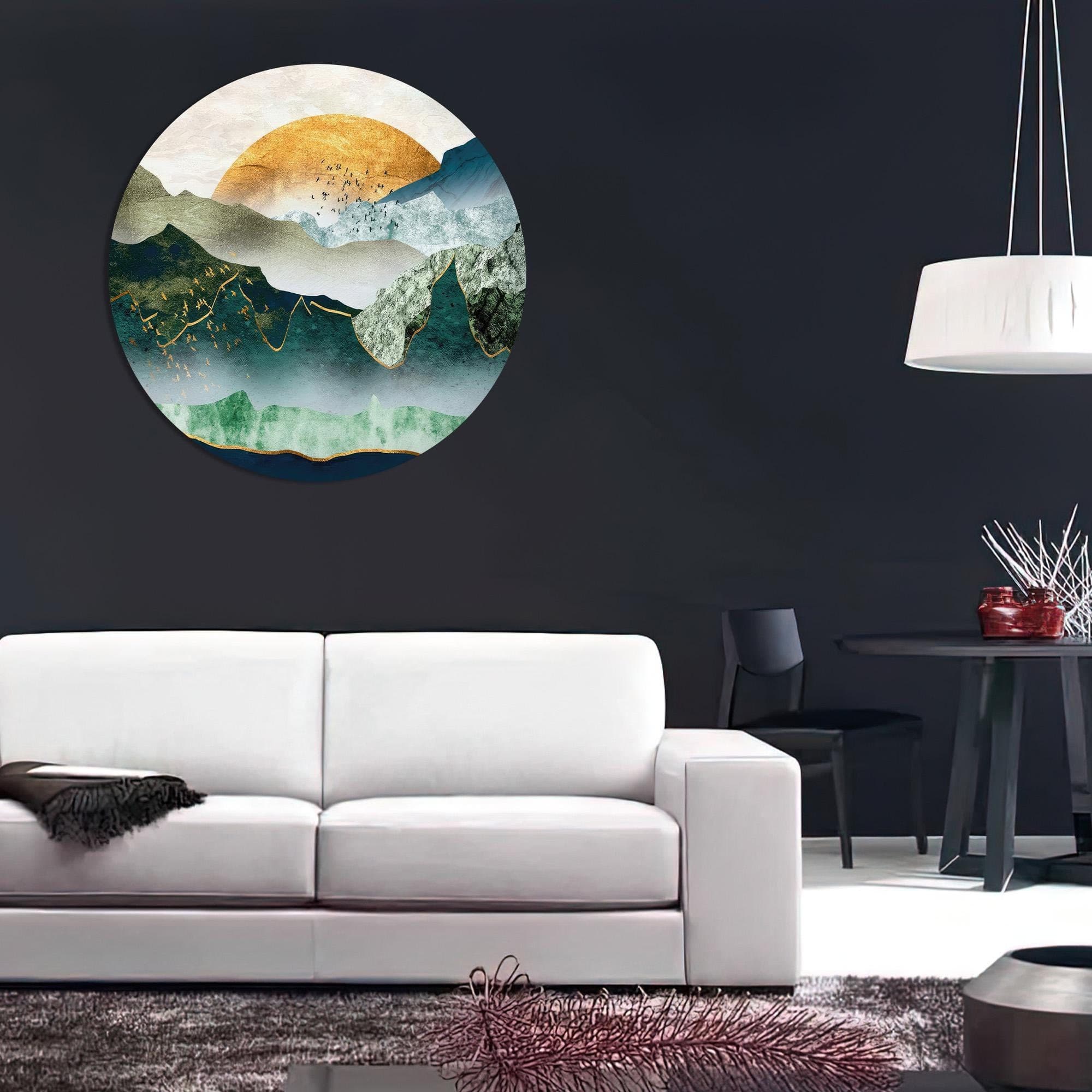 Blue Ridge Mountain Canvas Art: Abstract Landscape Wall Decor