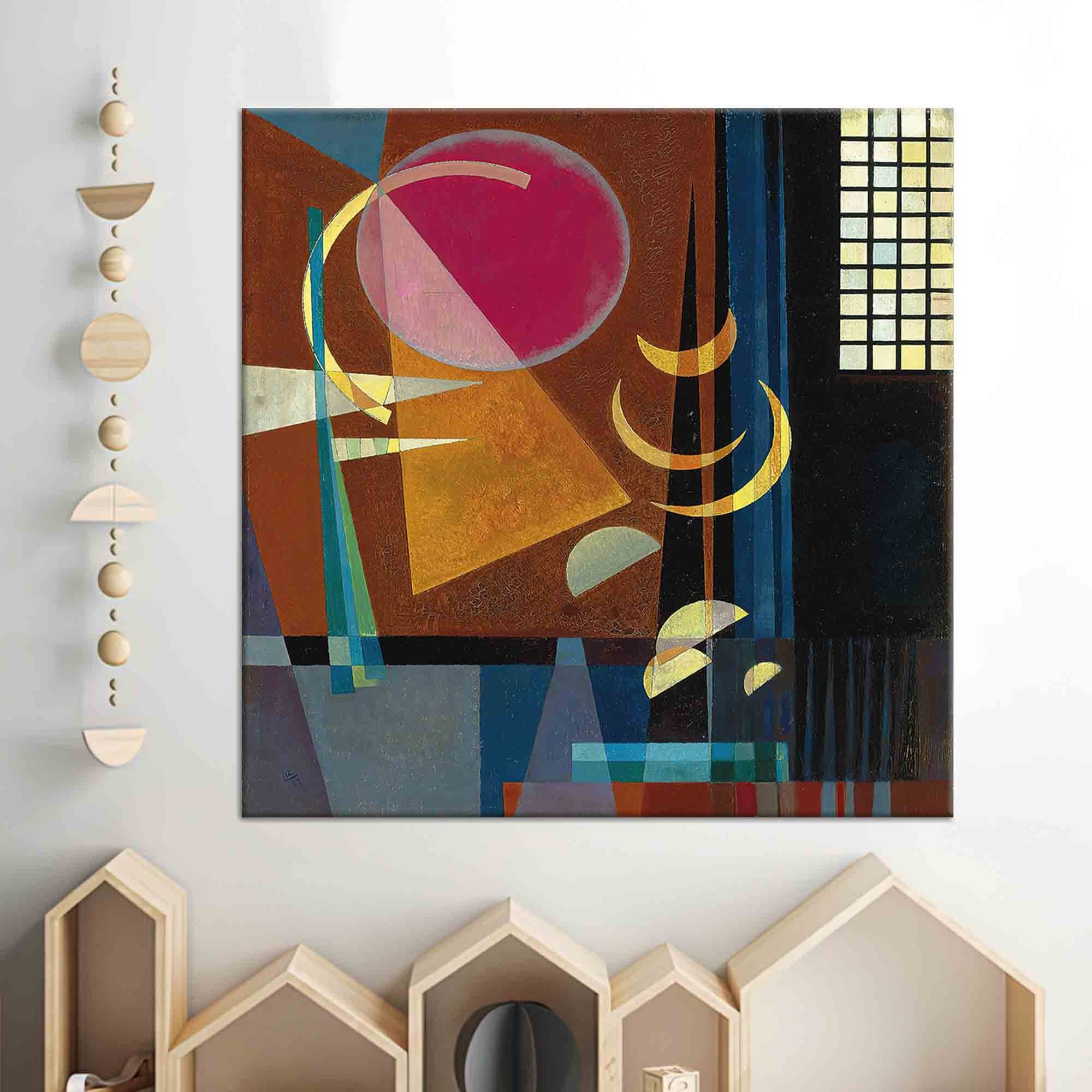 Kandinsky 'Sharp Quiet' Canvas Print: Abstract Geometric Art - image 3