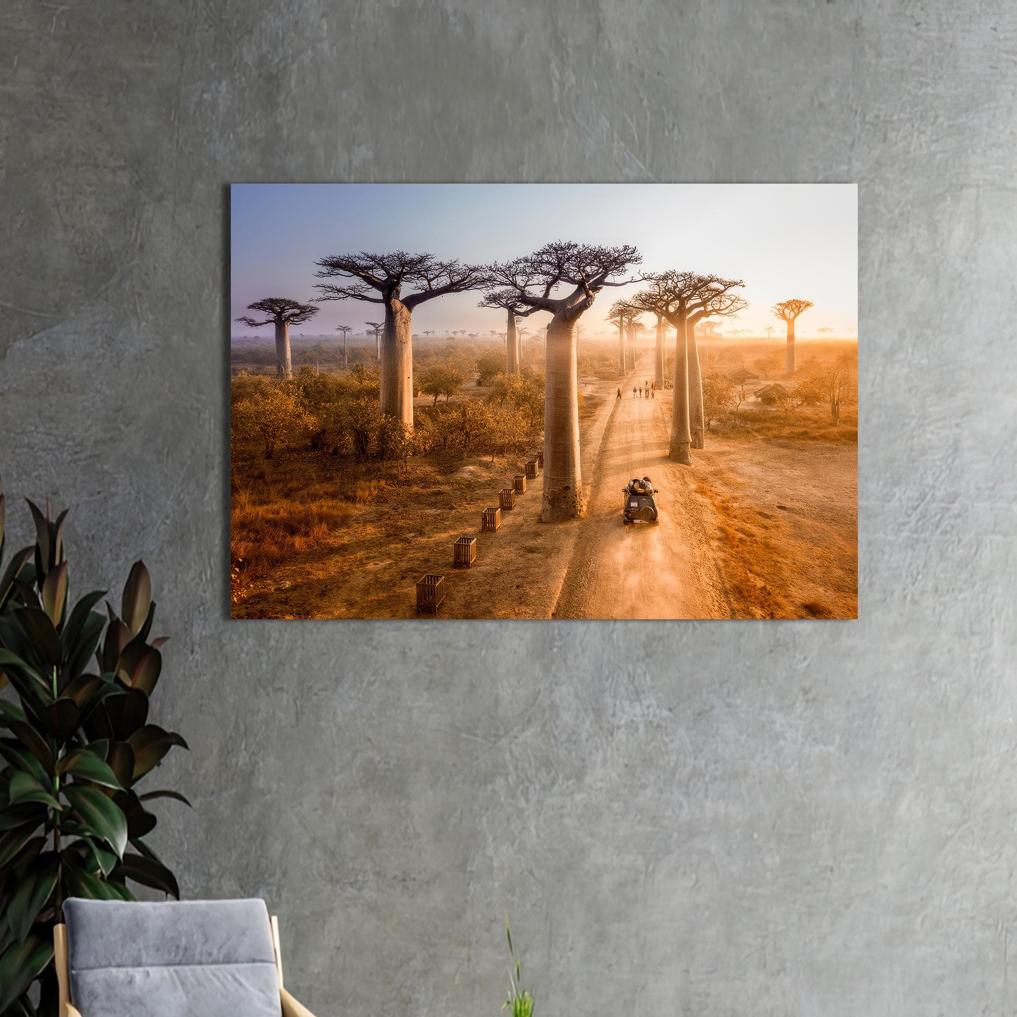 Baobab Trees Canvas Art: Madagascar Landscape Wall Hanging - image 3