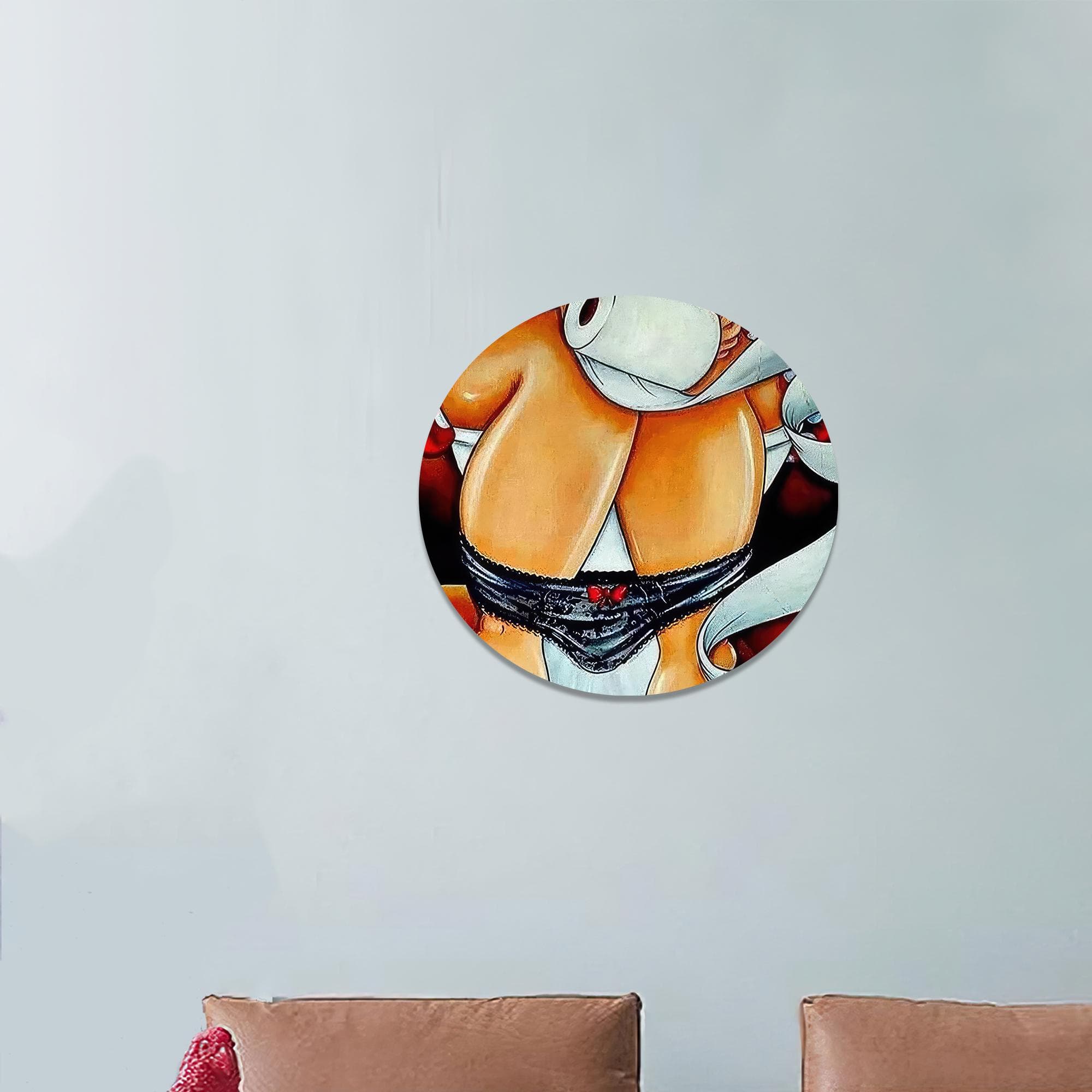 Girl on Toilet Canvas Art: Modern Bathroom Wall Decor - image 5