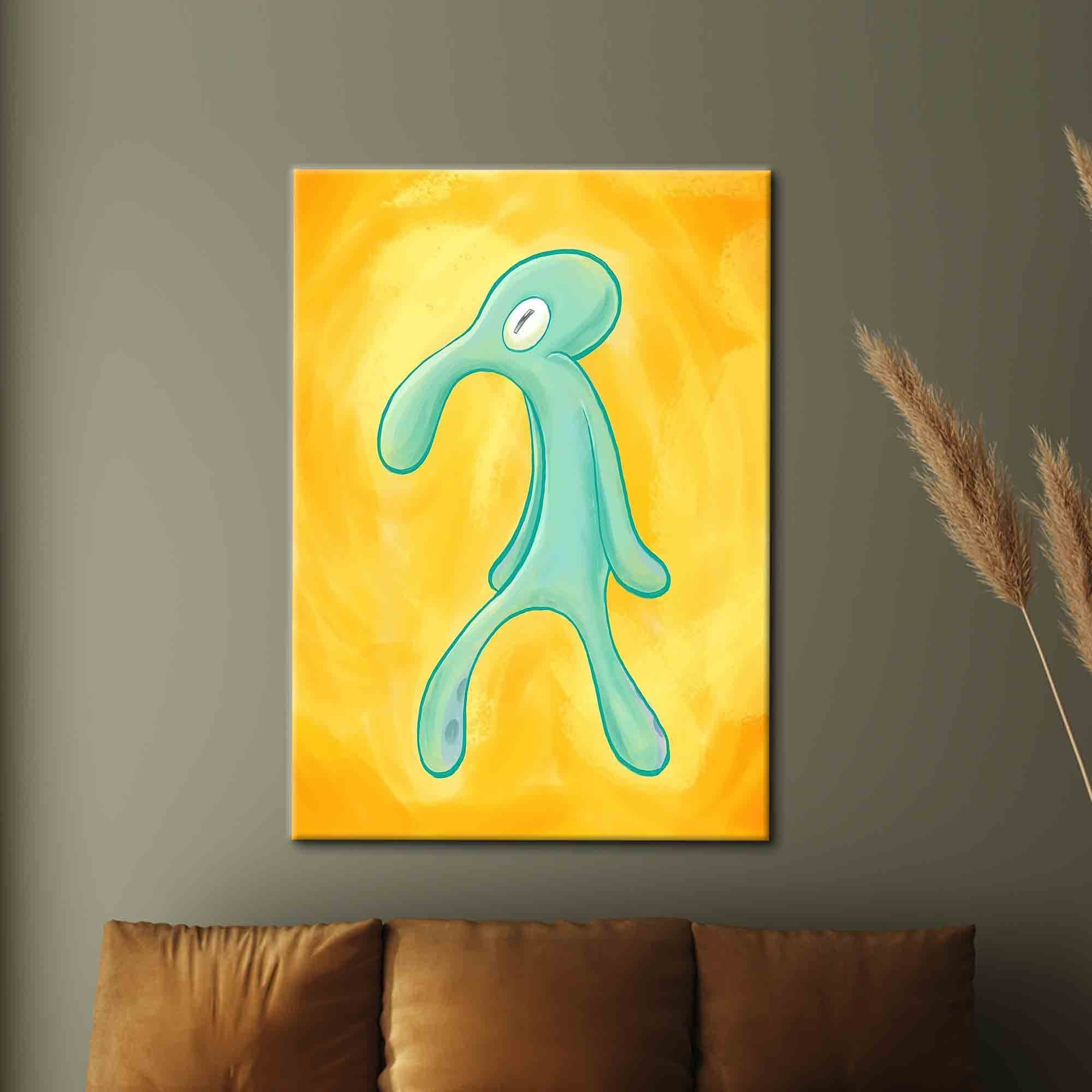 Squidward Bold and Brash Canvas Print: Modern Abstract Art - image 3